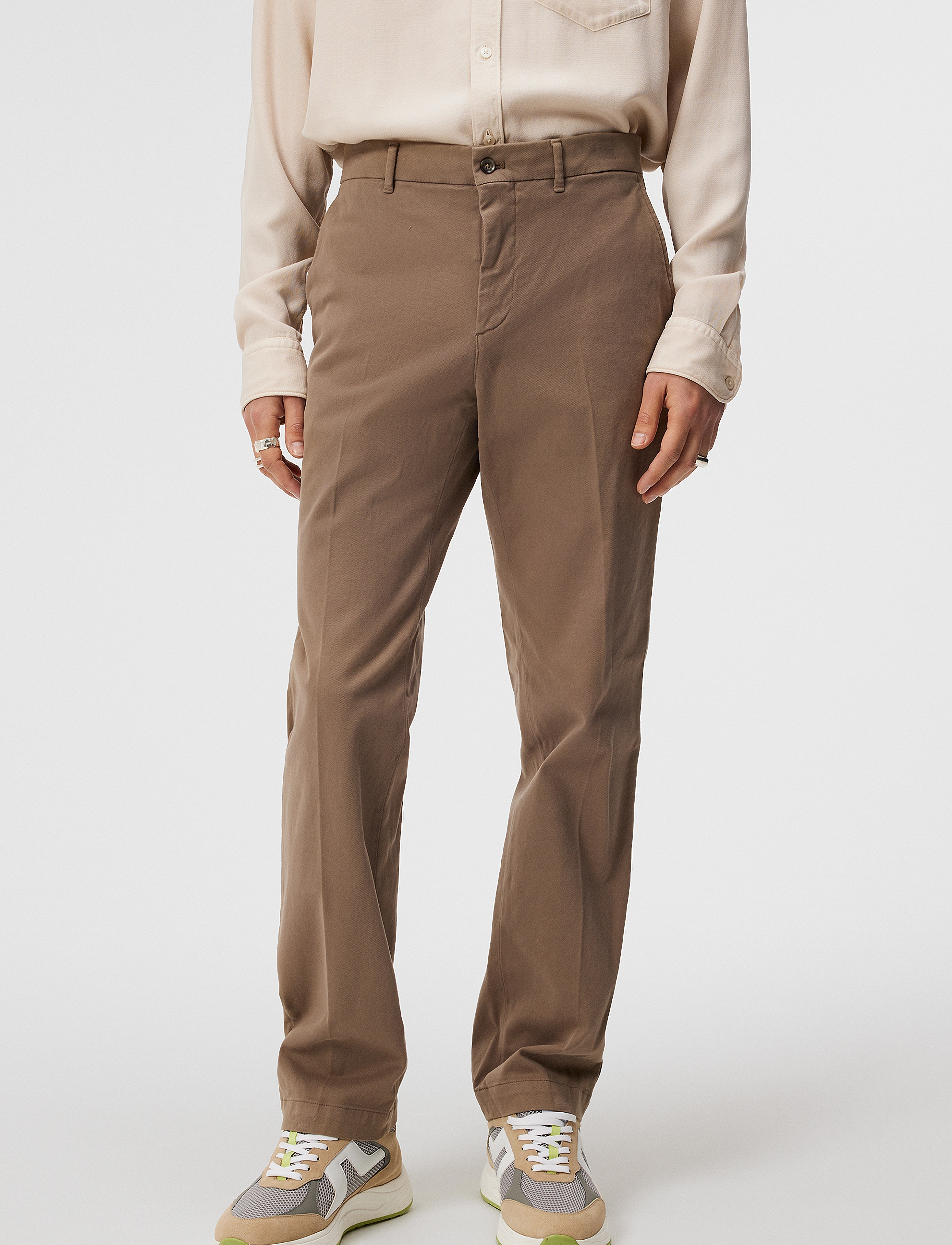 J. Lindeberg Lois Twill Flex Pants - Byxor - WALNUT / beige