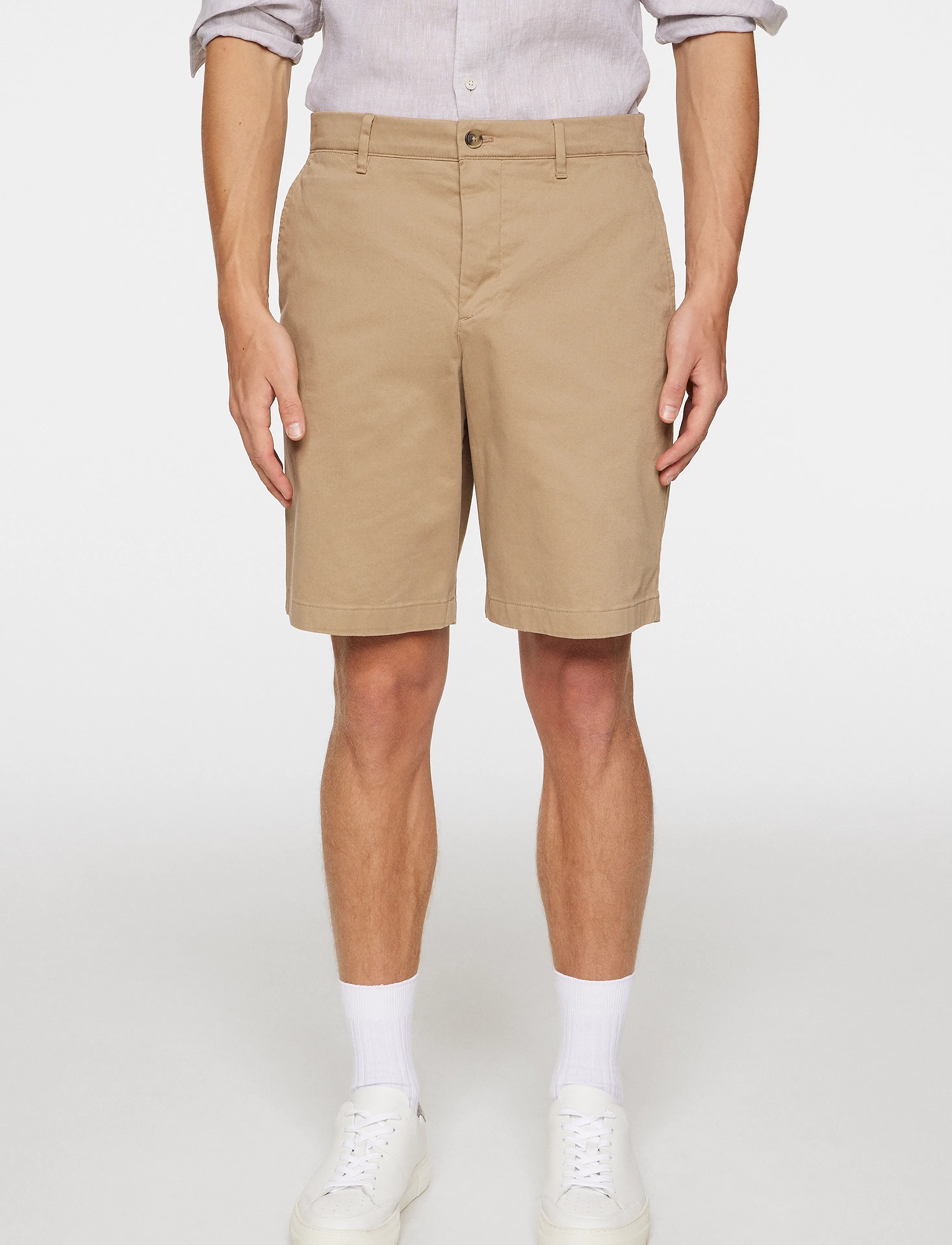 J. Lindeberg Shane Cloud Satin Shorts - Nordic Style - BATIQUE KHAKI / beige