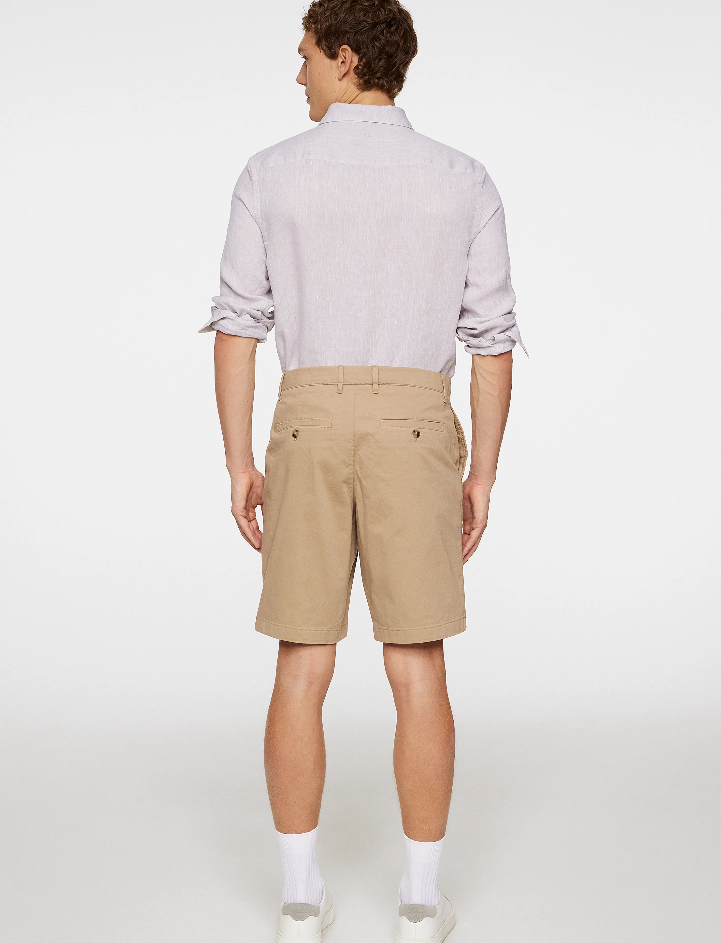 J. Lindeberg - Shane Cloud Satin Shorts - batique khaki - 3