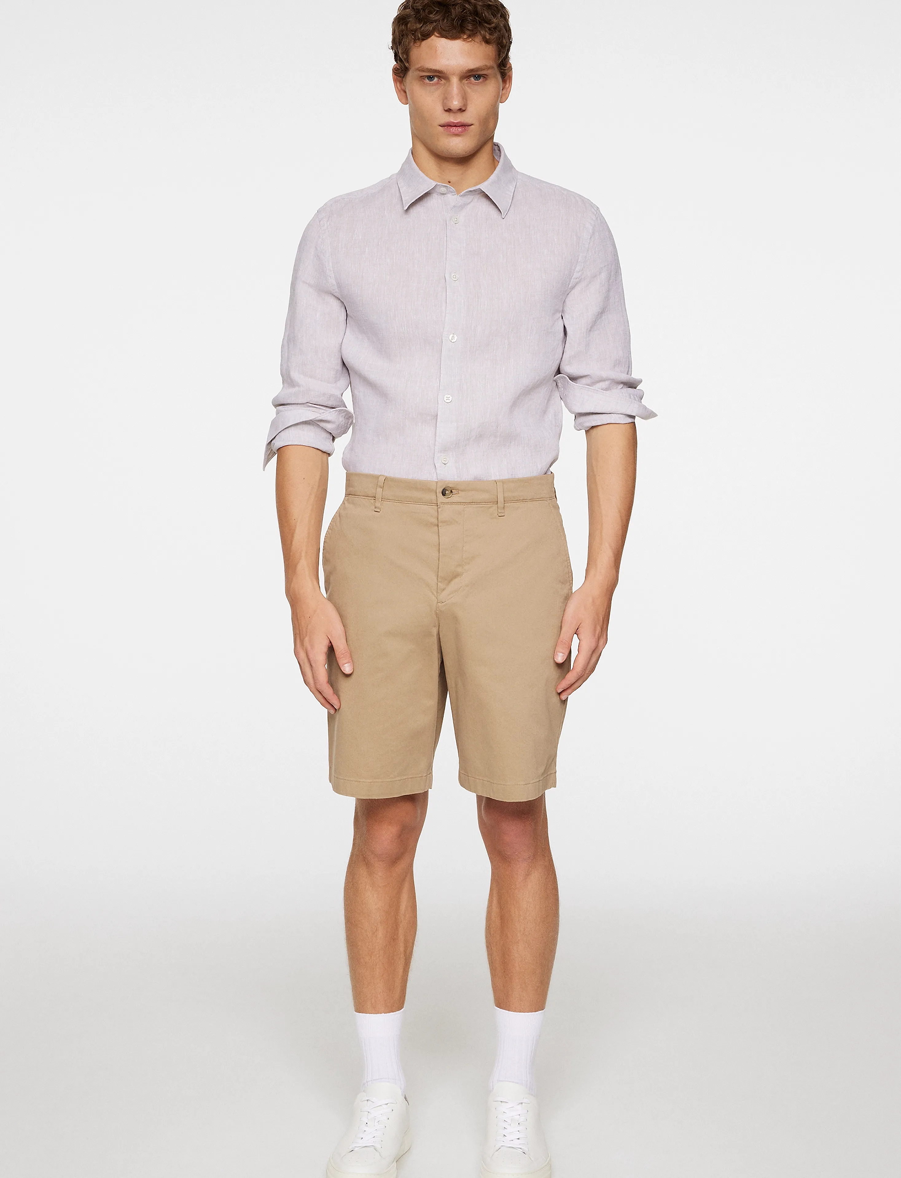 J. Lindeberg - Shane Cloud Satin Shorts - batique khaki - 4