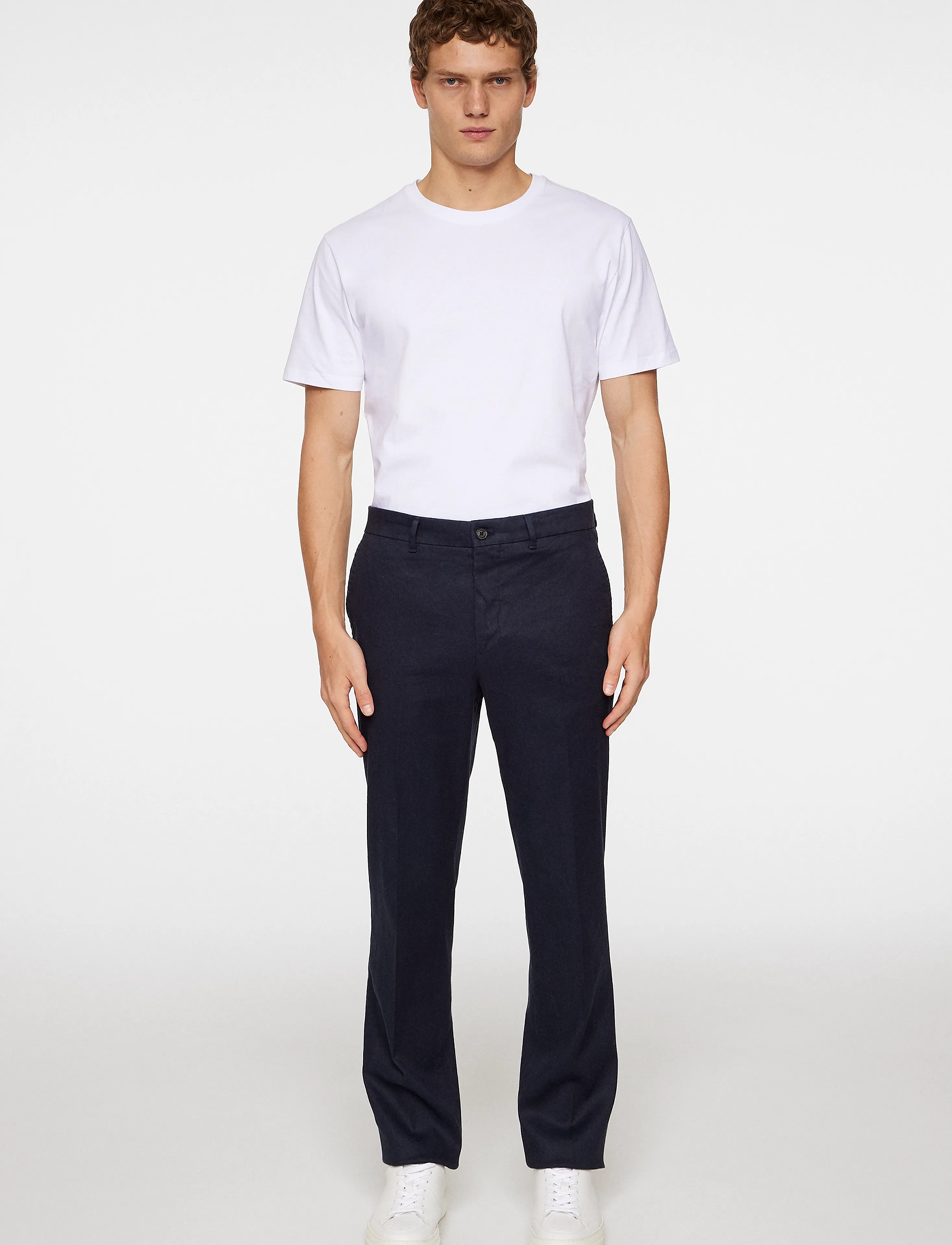 J. Lindeberg - Lois C Linen Stretch Pants - pantalons en lin - jl navy - 4
