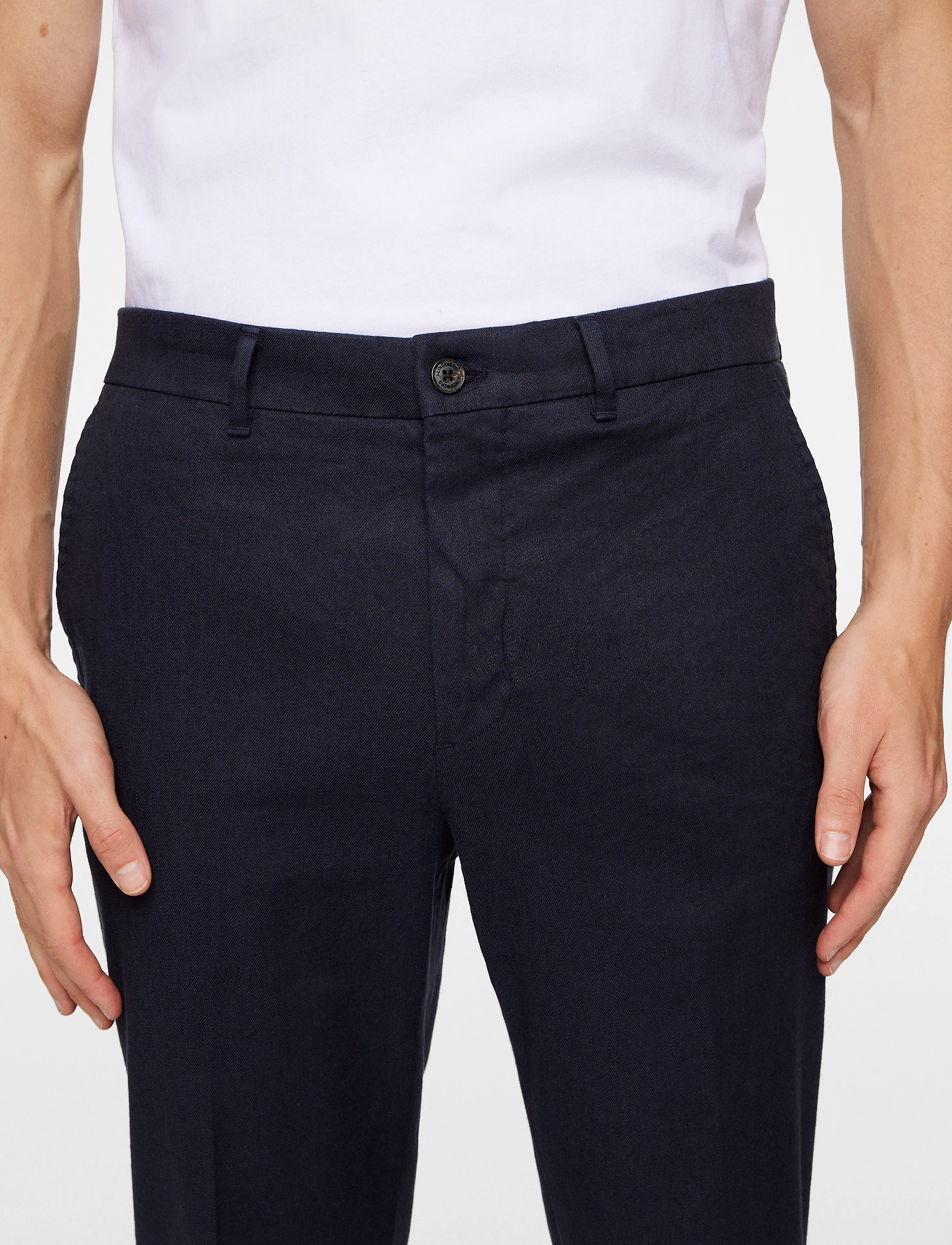 J. Lindeberg - Lois C Linen Stretch Pants - pantalons en lin - jl navy - 5