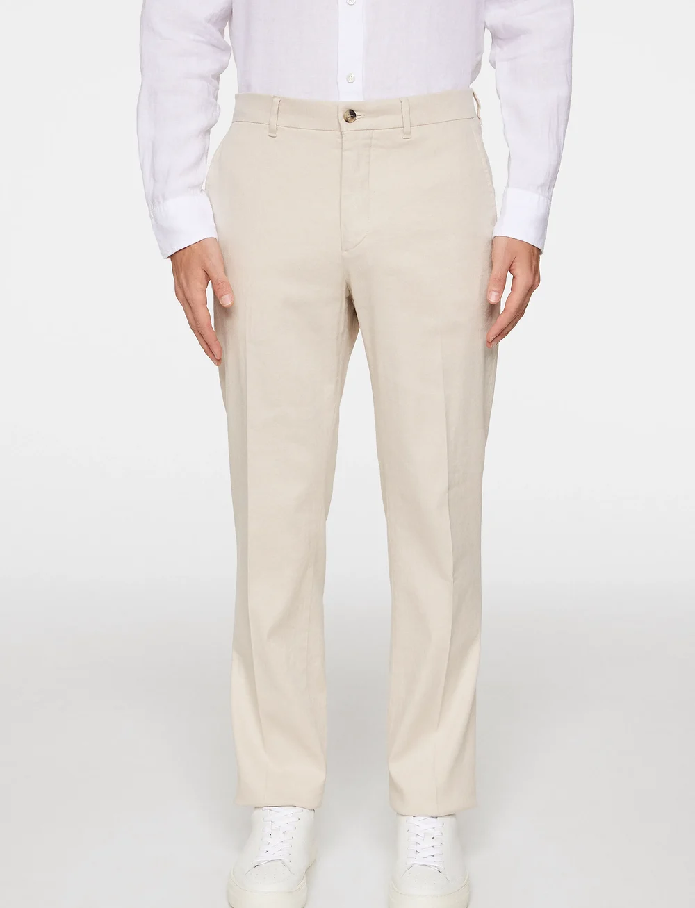 J. Lindeberg - Lois C Linen Stretch Pants - linnebyxor - moonbeam - 0