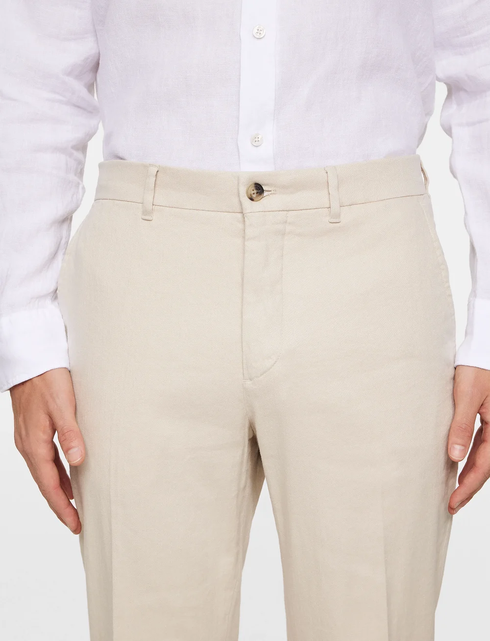 J. Lindeberg - Lois C Linen Stretch Pants - linnebyxor - moonbeam - 5