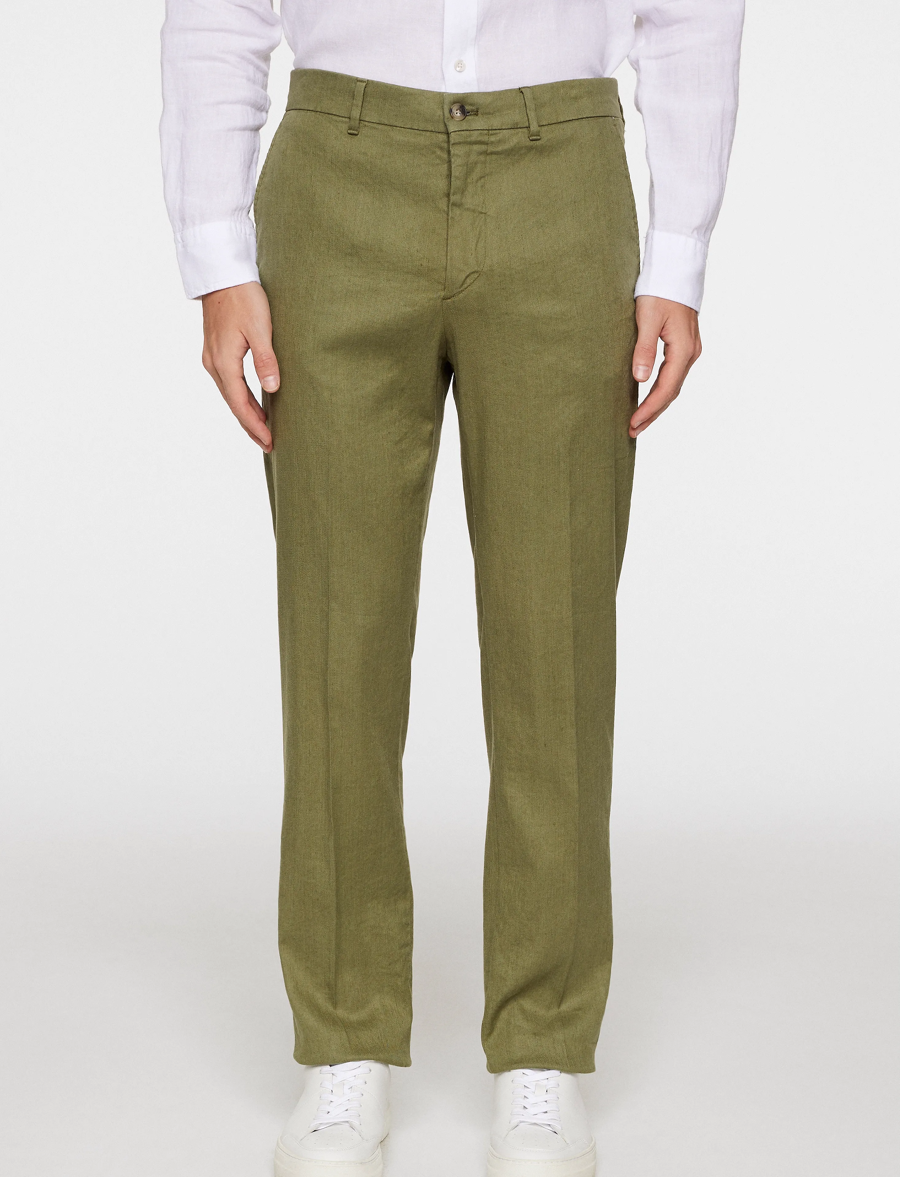 J. Lindeberg Lois C Linen Stretch Pants, 31 x 32, Trousers, Grün - Männerswear