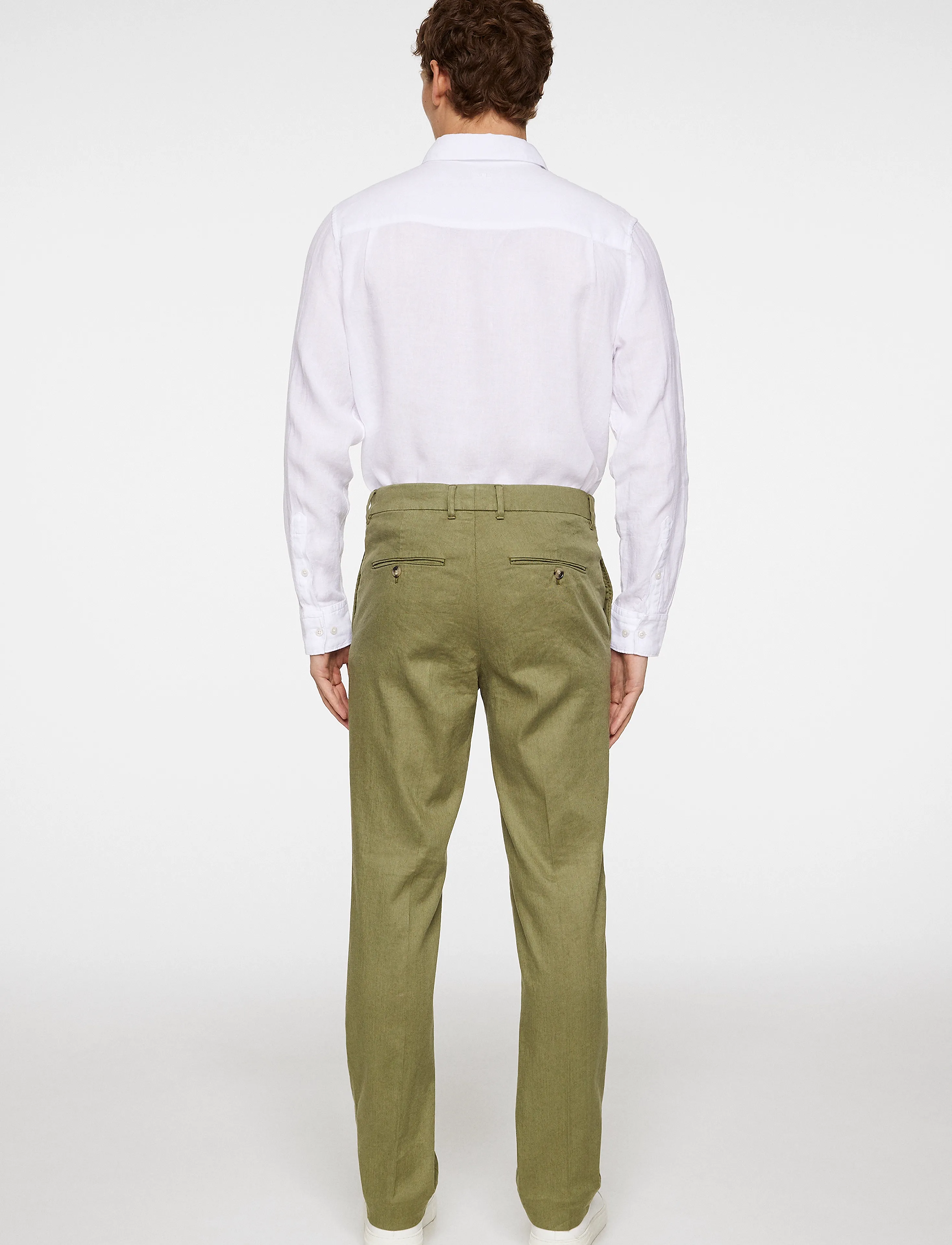 J. Lindeberg - Lois C Linen Stretch Pants - hørbukser - olivine - 3