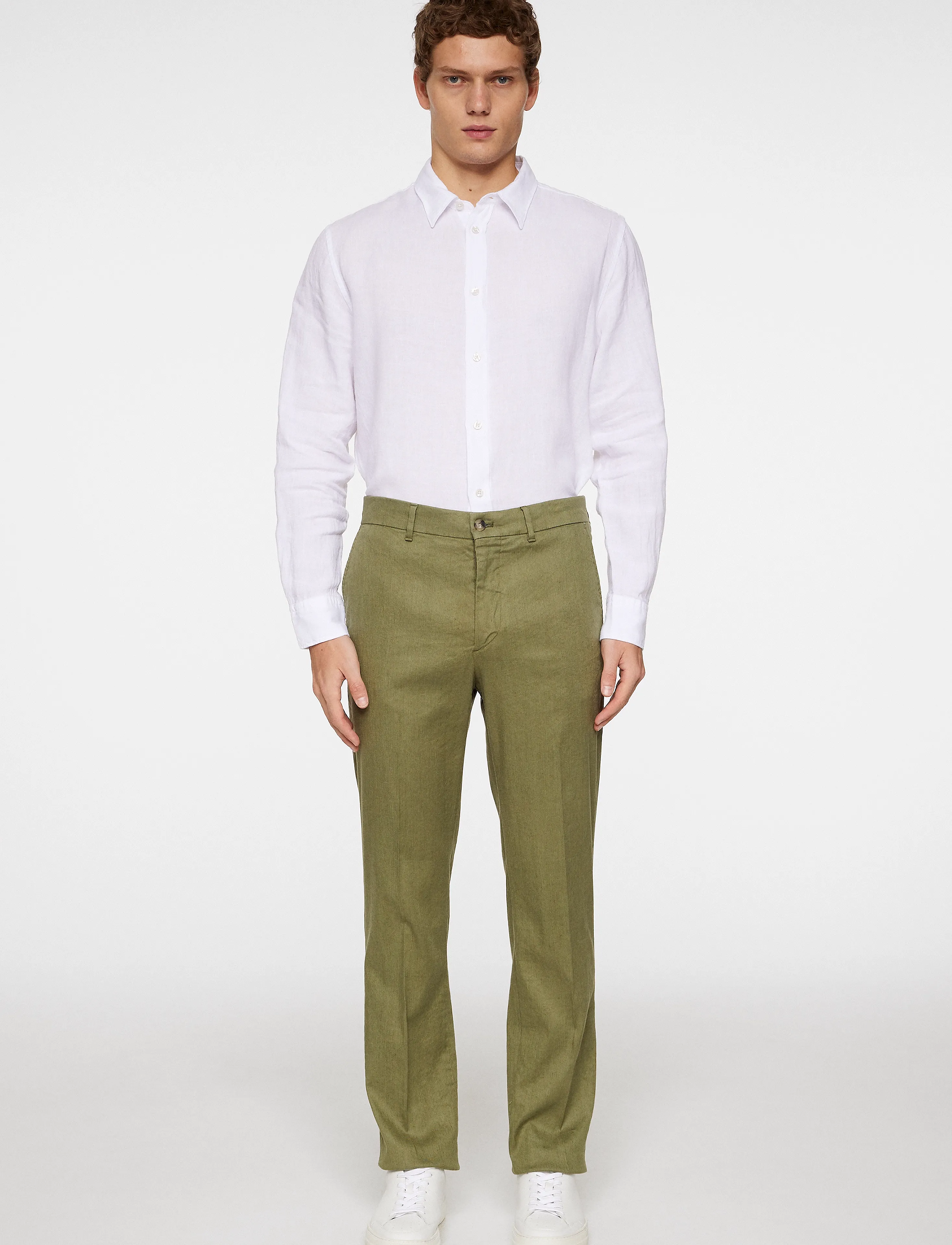 J. Lindeberg - Lois C Linen Stretch Pants - hørbukser - olivine - 4