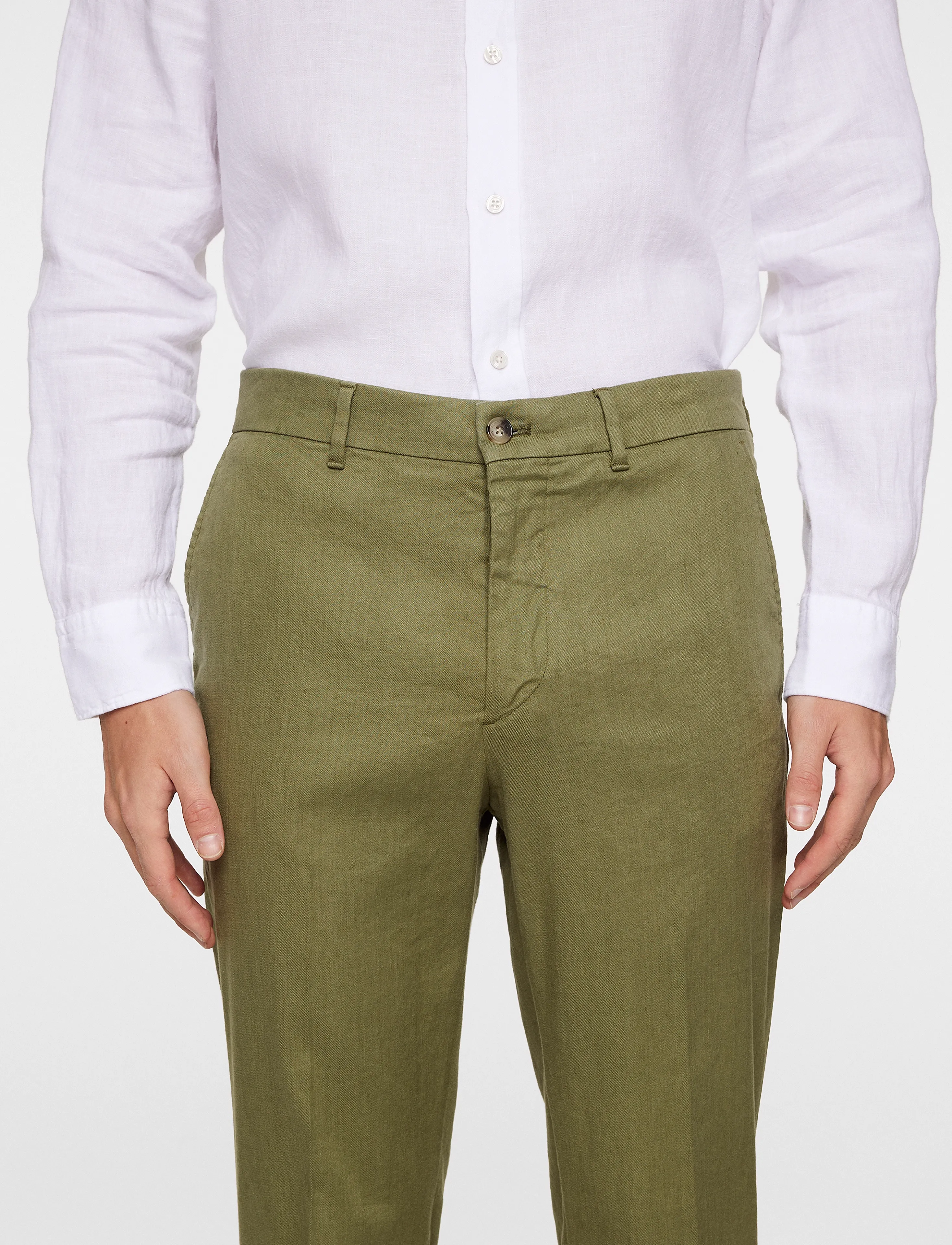 J. Lindeberg - Lois C Linen Stretch Pants - hørbukser - olivine - 5