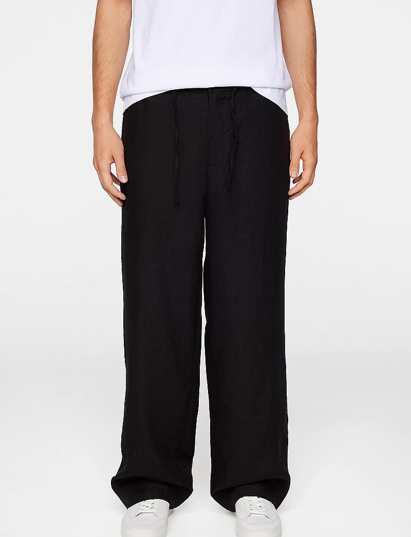 J. Lindeberg - Noah Drape Linen Pants - leinenhosen - black - 0