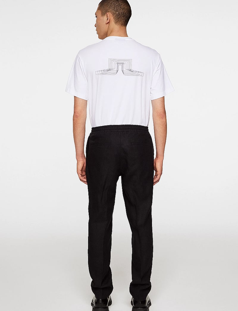 J. Lindeberg - Soren Drape Linen Pants - linased püksid - black - 3