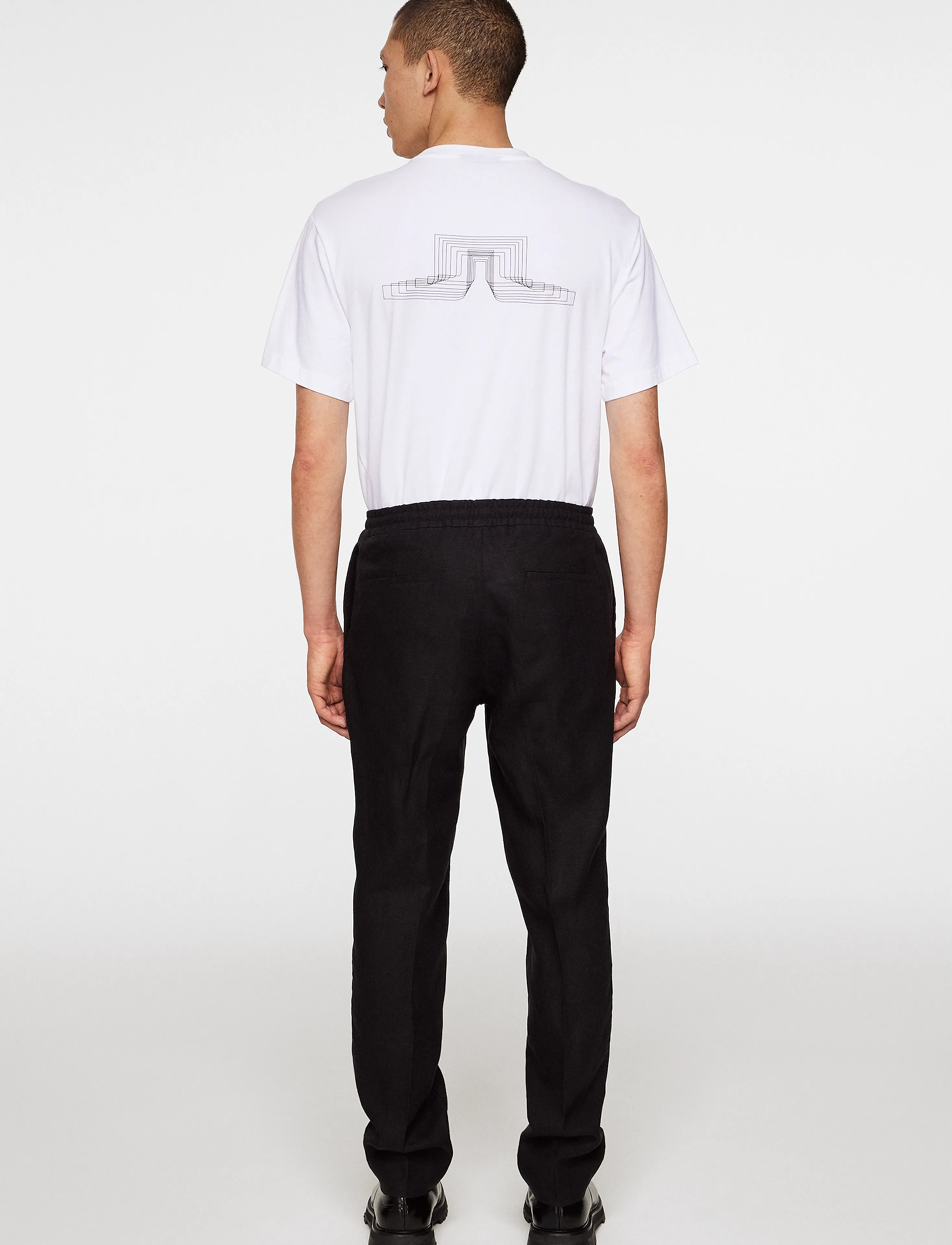 J. Lindeberg - Soren Drape Linen Pants - black - 3