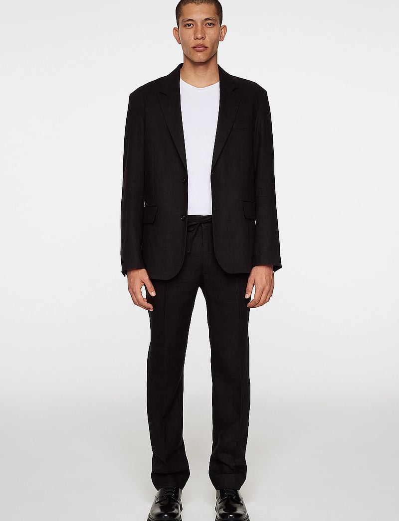 J. Lindeberg - Soren Drape Linen Pants - linased püksid - black - 4
