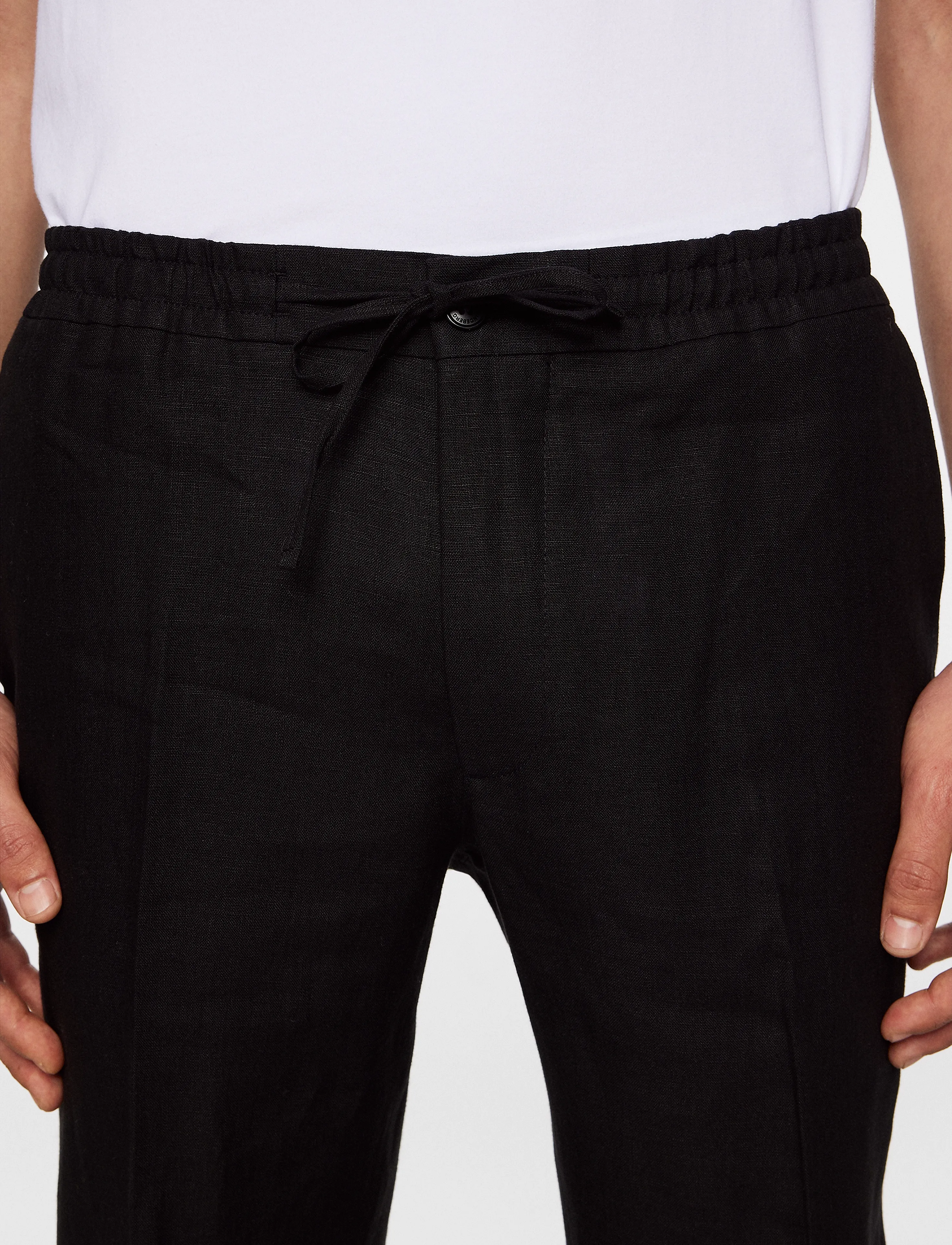 J. Lindeberg - Soren Drape Linen Pants - black - 5