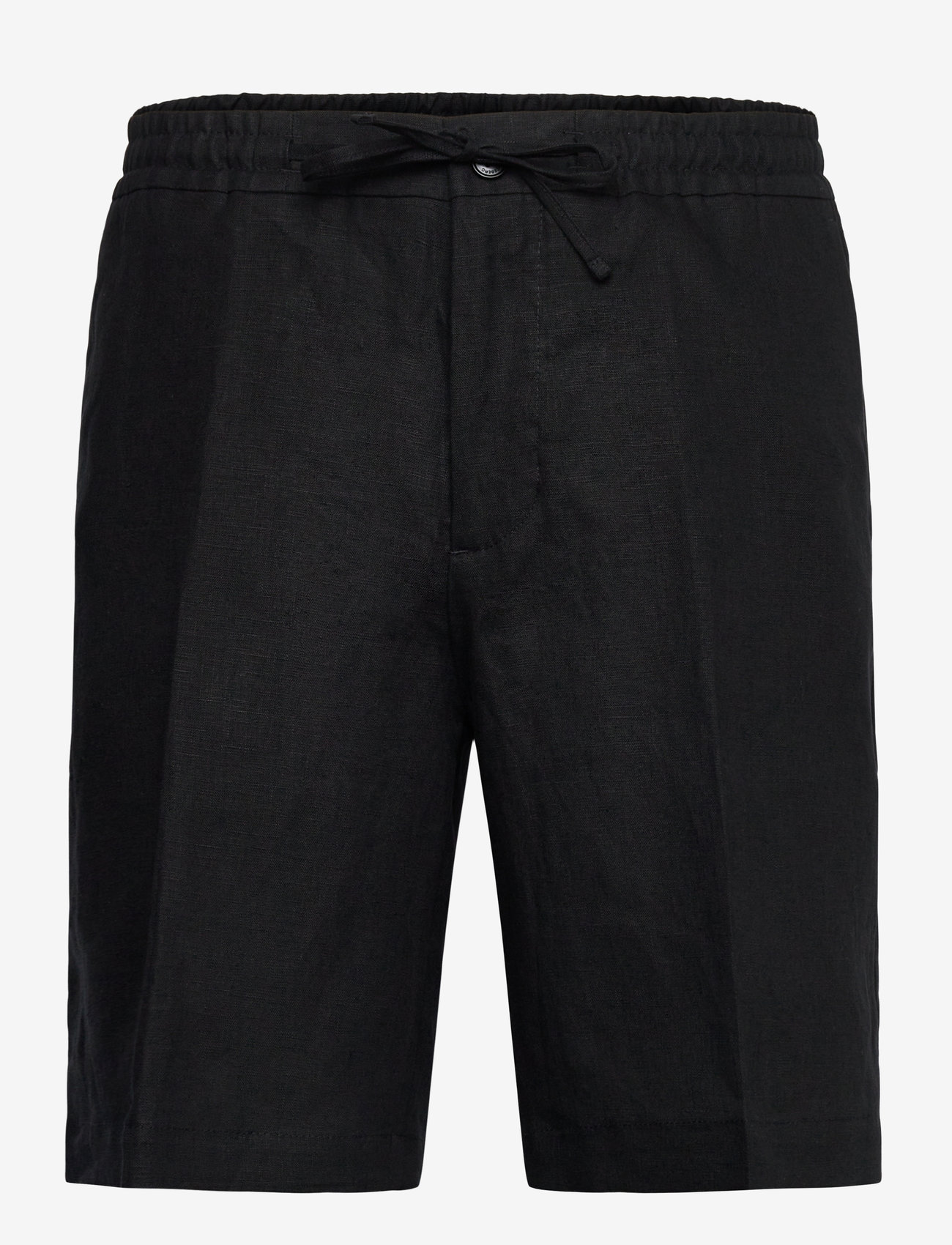 J. Lindeberg - Brady Drape Linen Shorts - linneshorts - black - 1