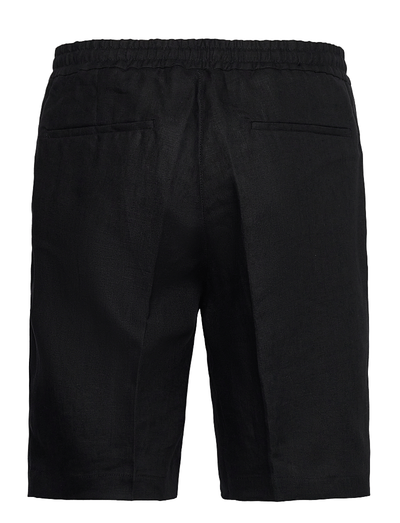 J. Lindeberg - Brady Drape Linen Shorts - linneshorts - black - 2
