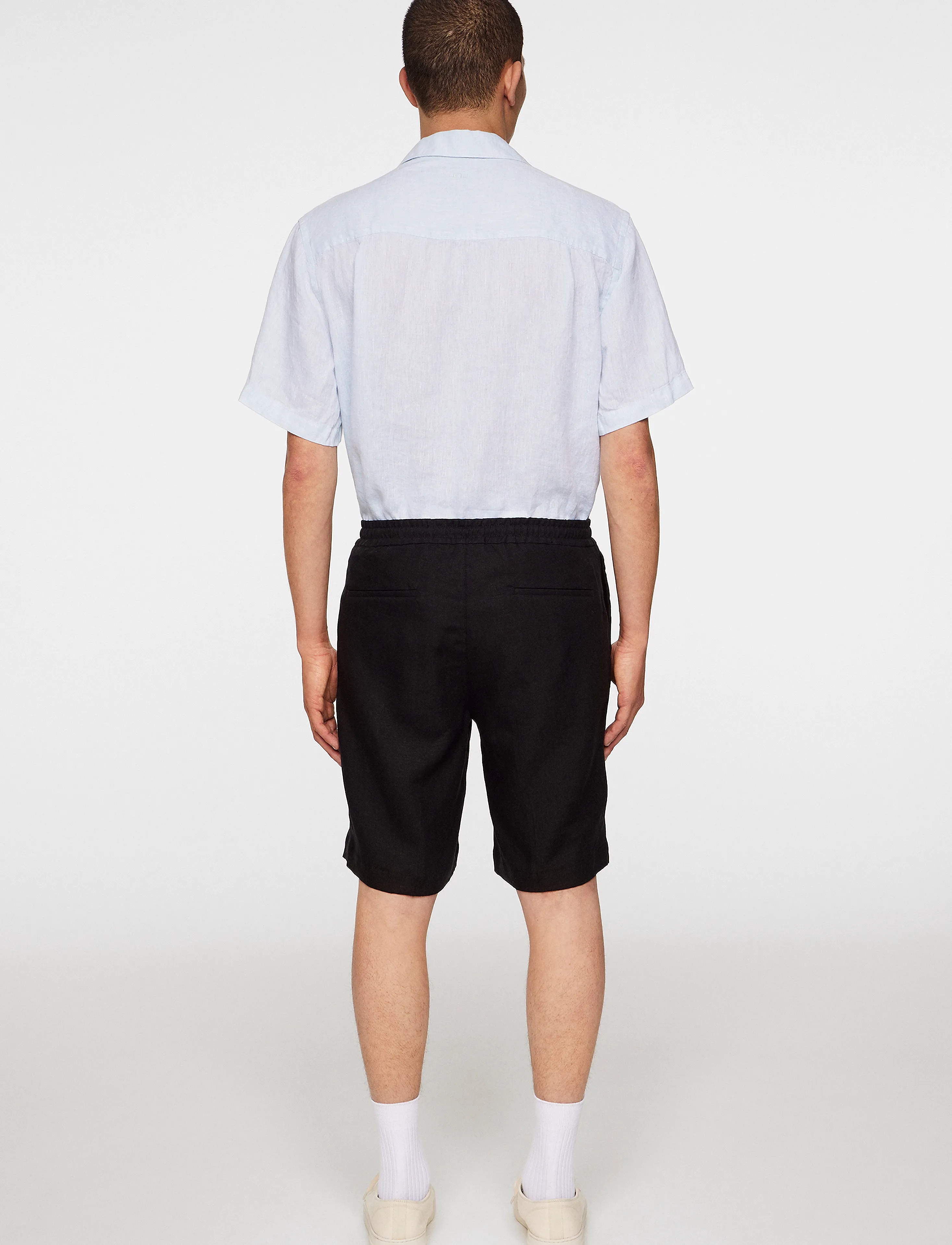 J. Lindeberg - Brady Drape Linen Shorts - kiti variantai - black - 3