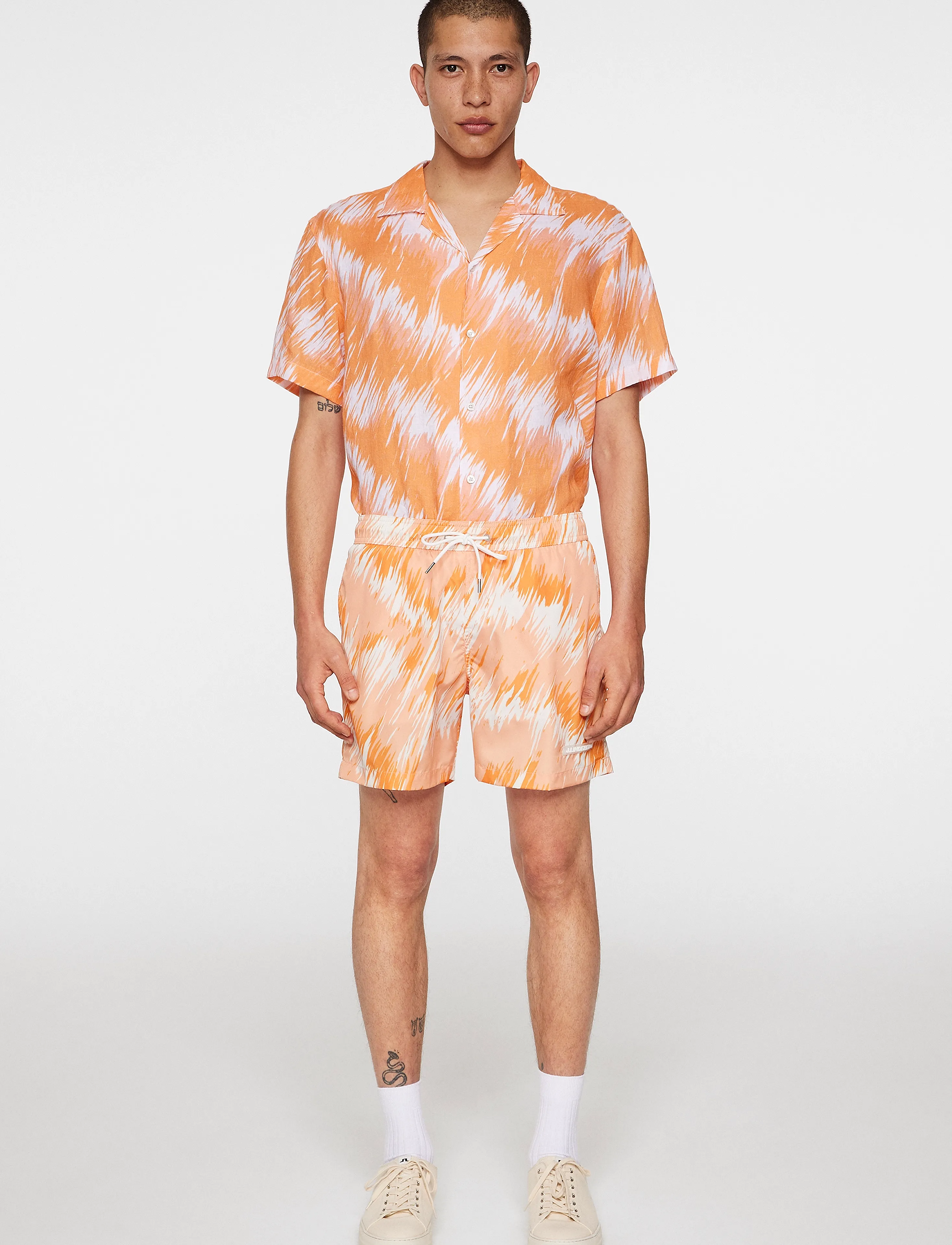 J. Lindeberg - Banks Thunderstorm Swim Trunks - thunderstorm orange m - 4