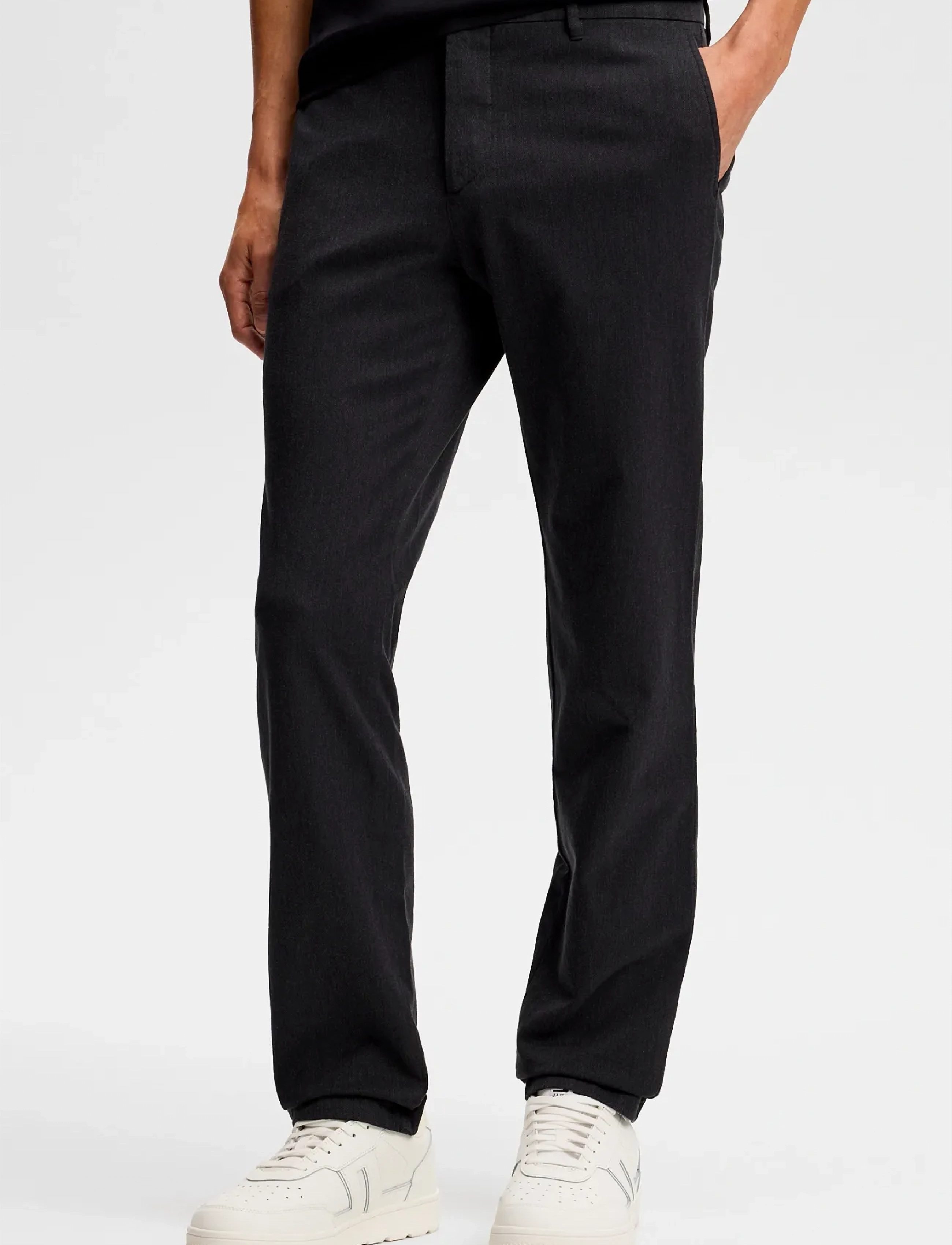 J. Lindeberg Ched Flannel Twill Pants - J.Lindeberg - DARK GREY MELANGE / grey