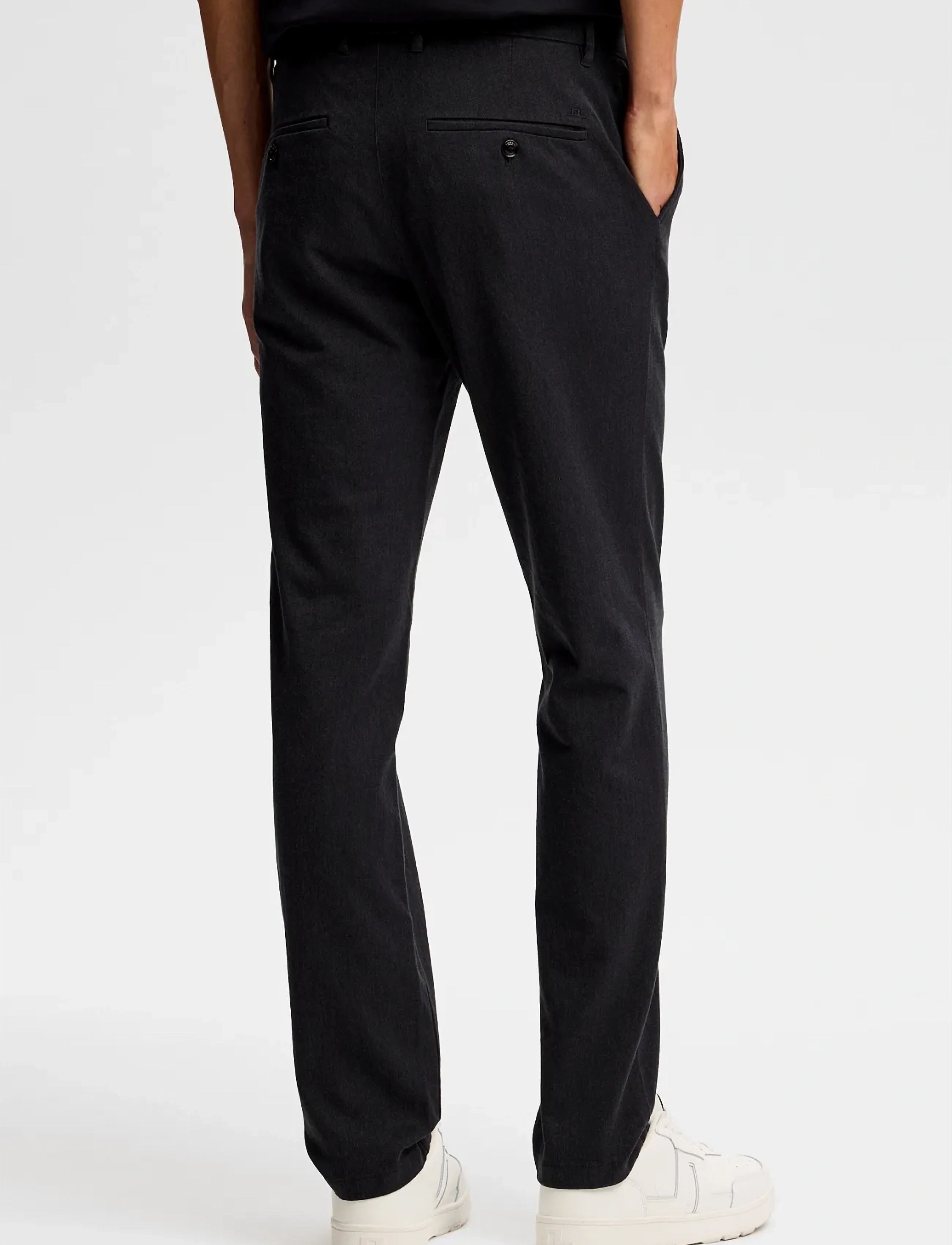 J. Lindeberg - Ched Flannel Twill Pants - casual bukser - dark grey melange - 3