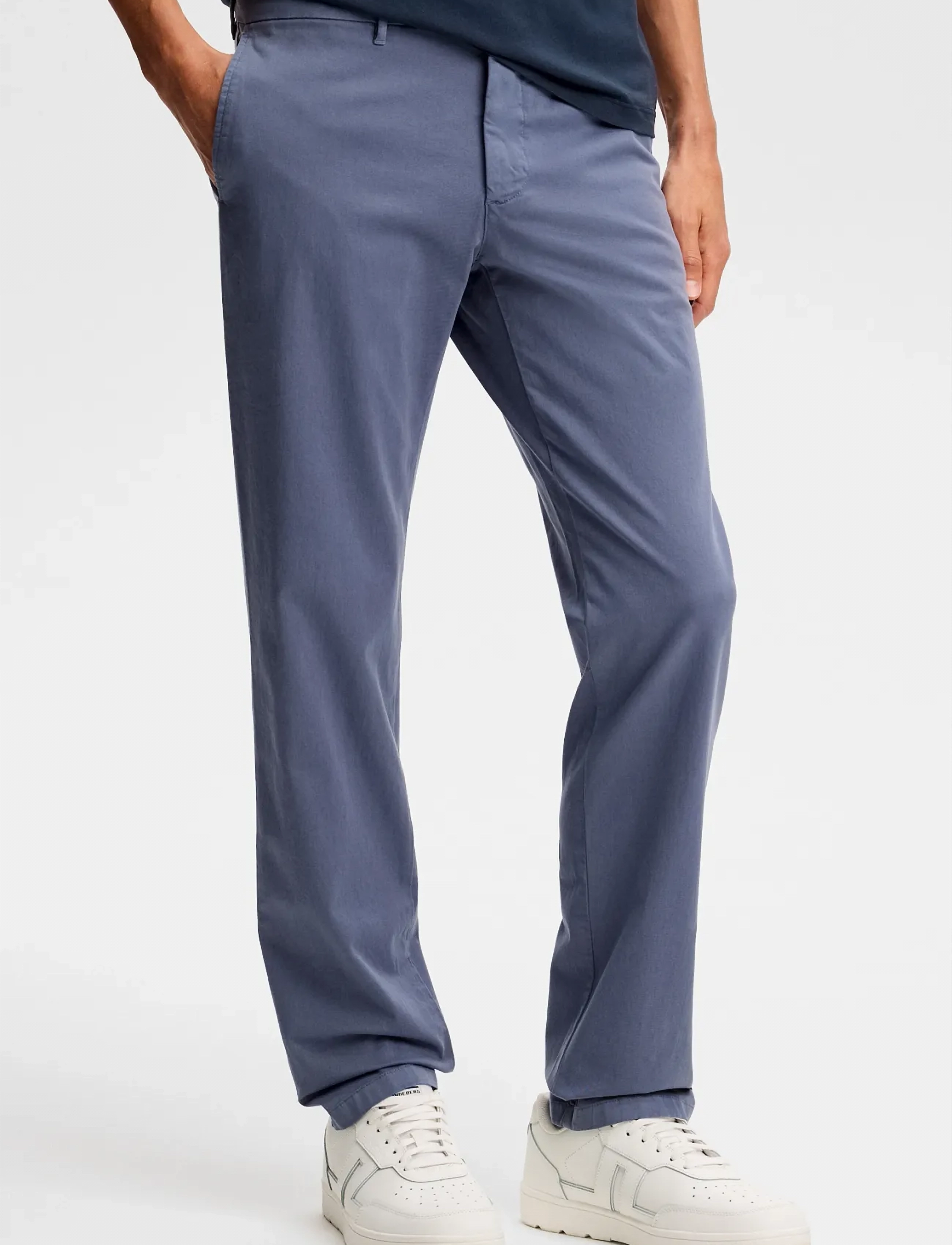 J. Lindeberg Ched Cotton Stretch Pants, 31-34, Trousers, Marineblau - Chinos, Männerswear