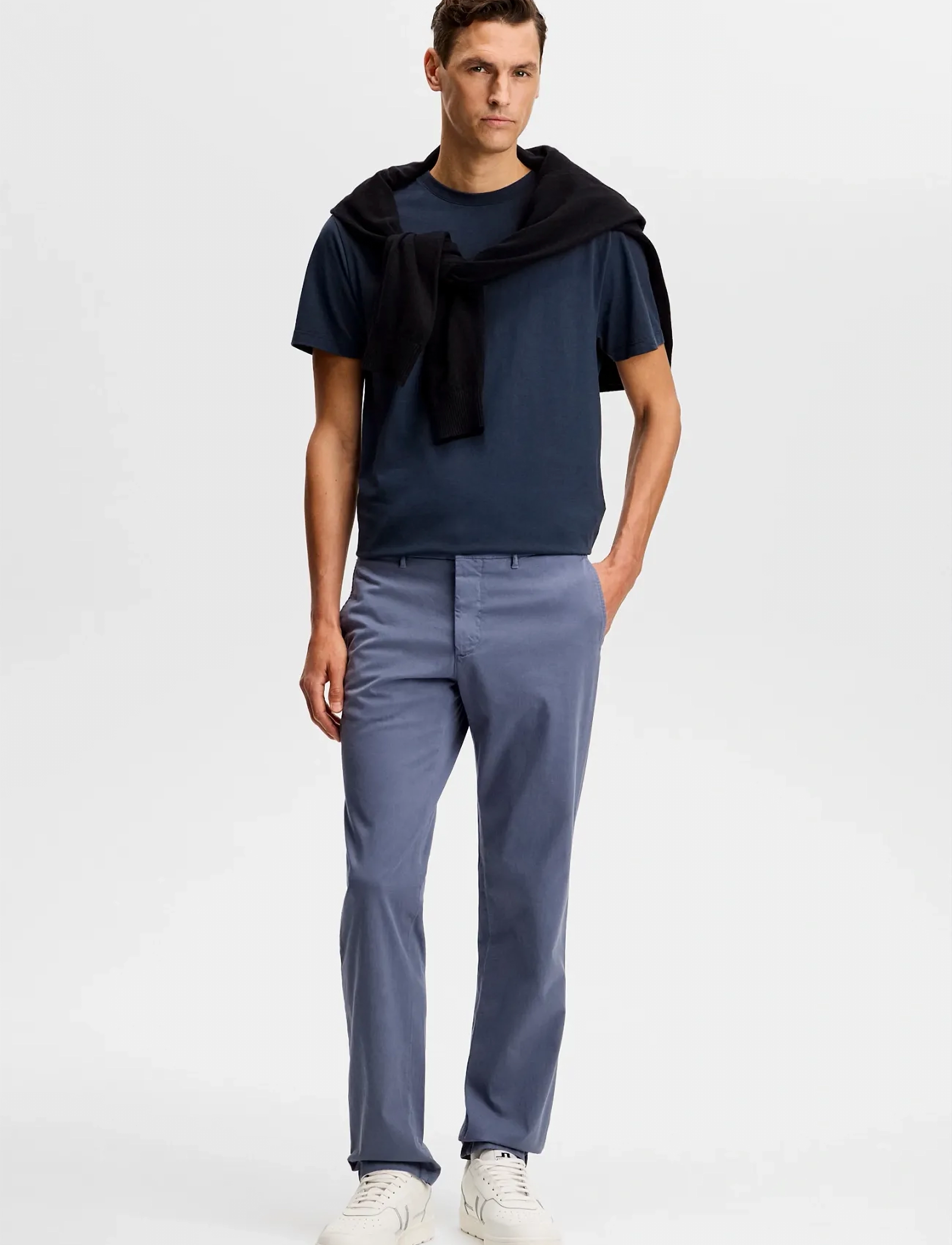 J. Lindeberg - Ched Cotton Stretch Pants - chinos - vintage indigo - 4