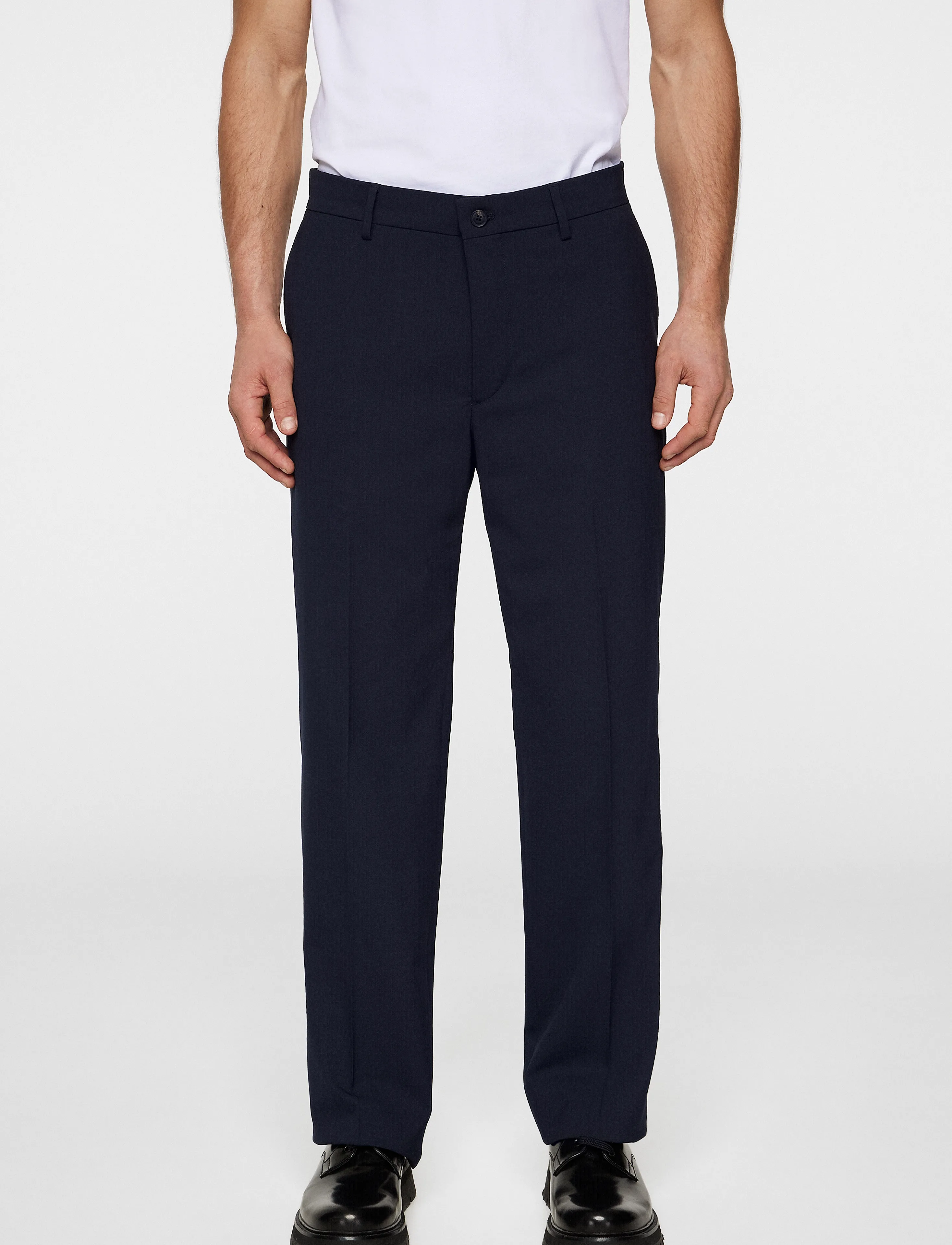 J. Lindeberg Gabi Drape Pants, 46, Trousers, Marineblau - Formal, Männerswear