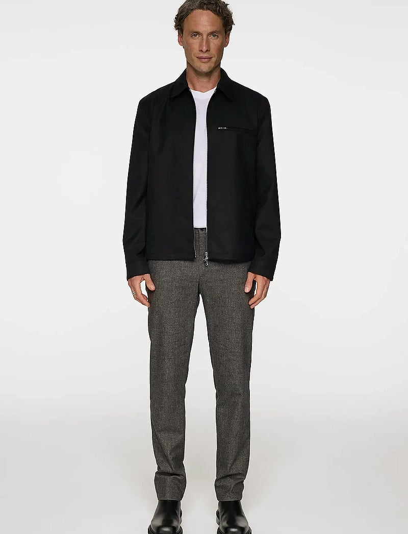 J. Lindeberg - Ched Micro Pattern Pants - casual byxor - dark grey melange - 4