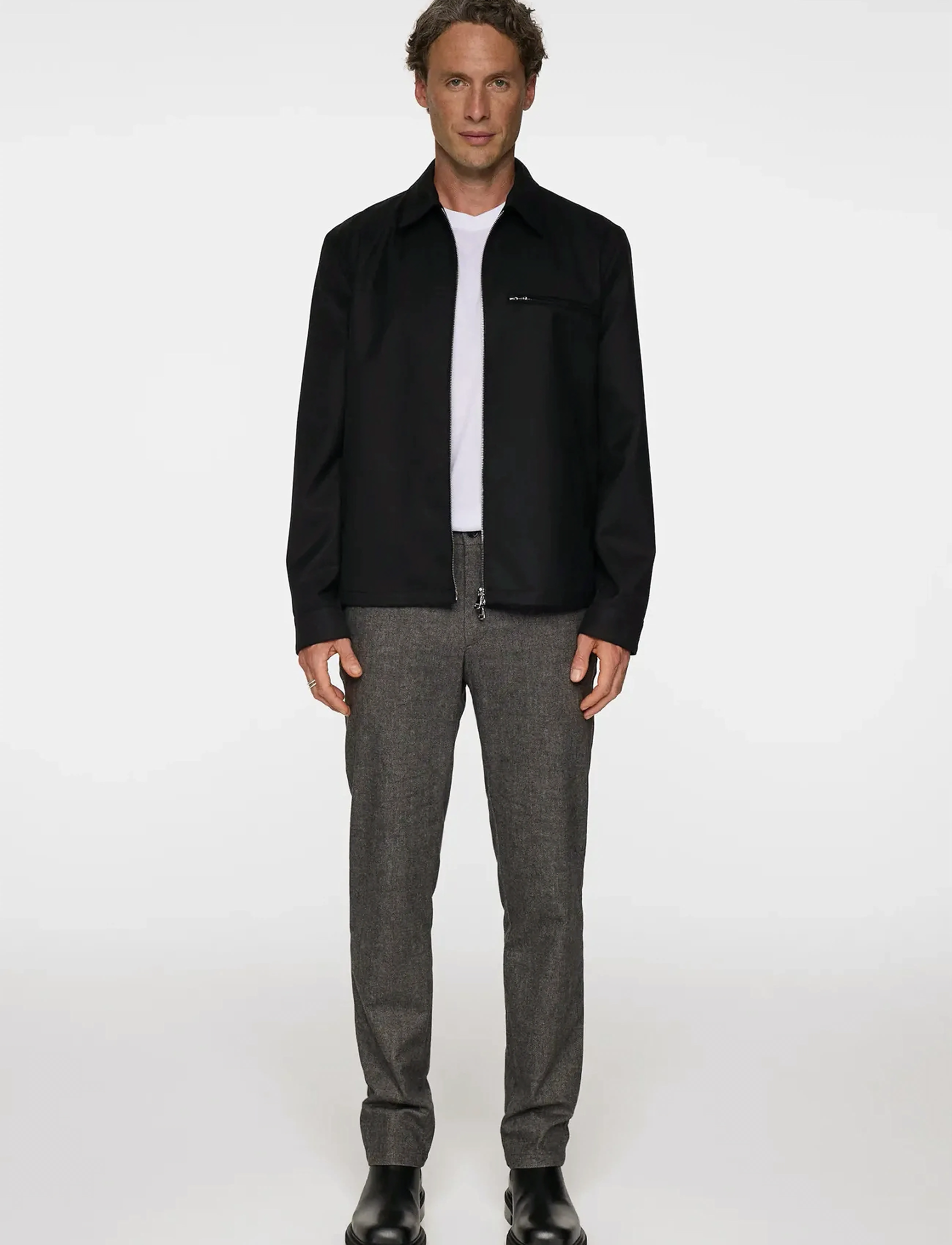 J. Lindeberg - Ched Micro Pattern Pants - casual - dark grey melange - 4