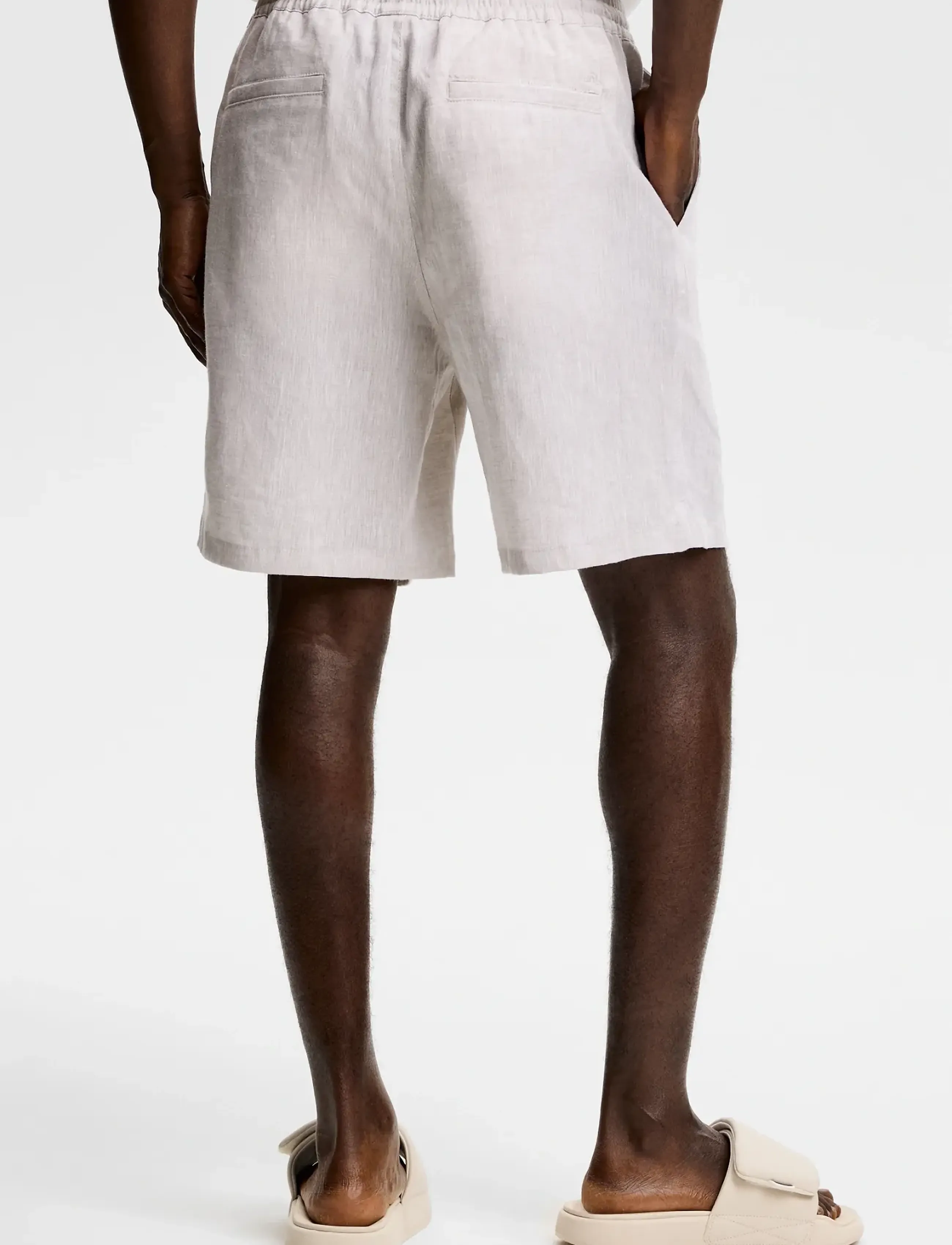 J. Lindeberg - Joff Linen Shorts - linen shorts - moonbeam - 2