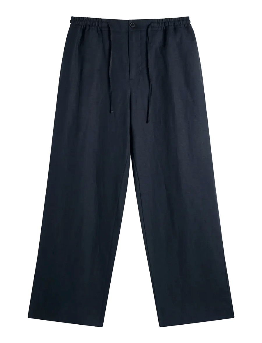 J. Lindeberg - Noah Drape Linen Pants - leinenhosen - jl navy - 1