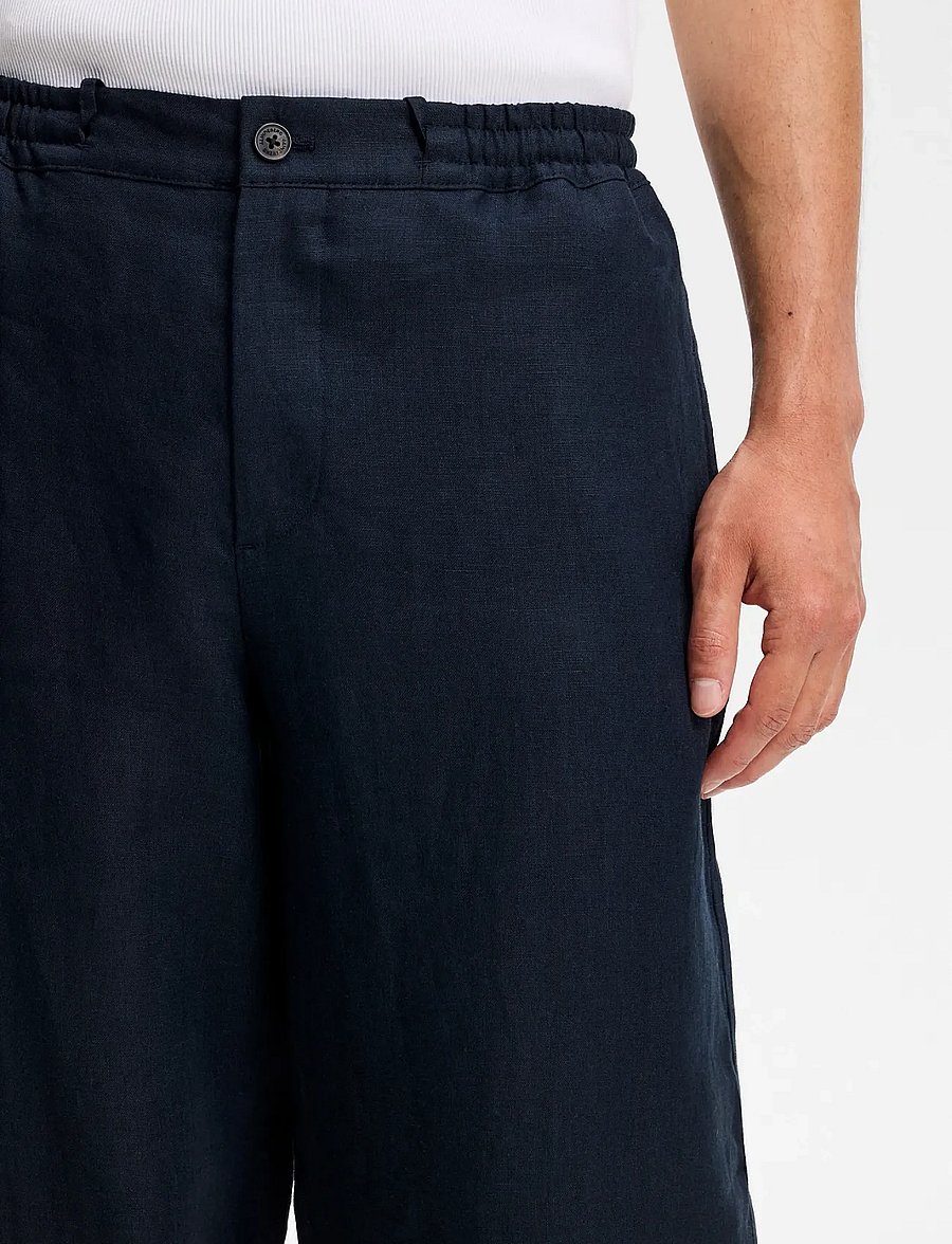 J. Lindeberg - Noah Drape Linen Pants - leinenhosen - jl navy - 3