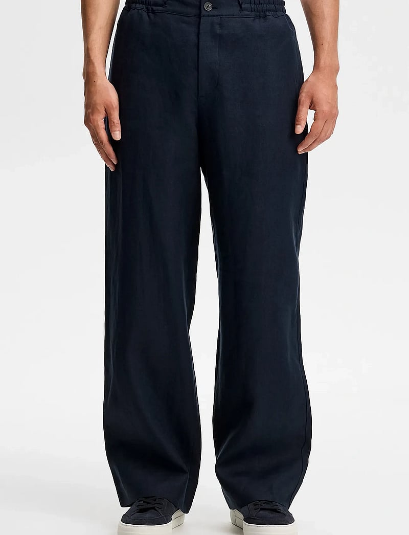 J. Lindeberg - Noah Drape Linen Pants - linased püksid - jl navy - 4