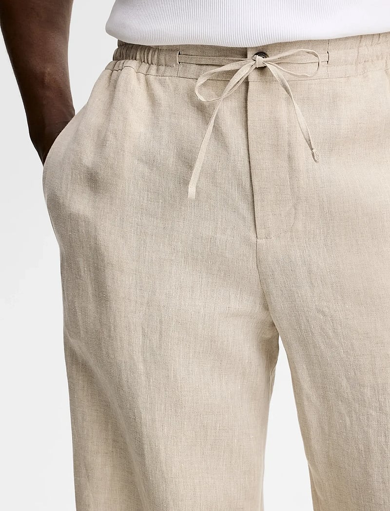 J. Lindeberg - Noah Drape Linen Pants - linased püksid - moonbeam - 4