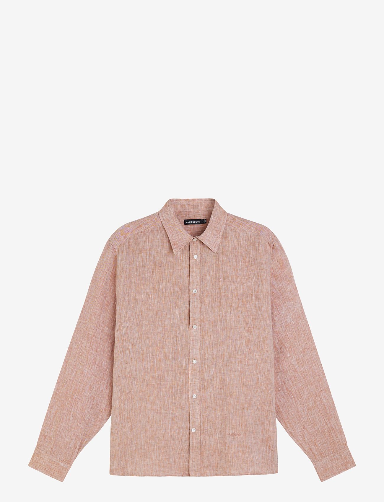 J. Lindeberg - Linen Melange LS Reg Shirt - linneskjortor - minimal - 0