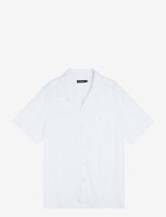 J. Lindeberg - Linen Melange SS Reg Shirt - linnen overhemden - white - 0