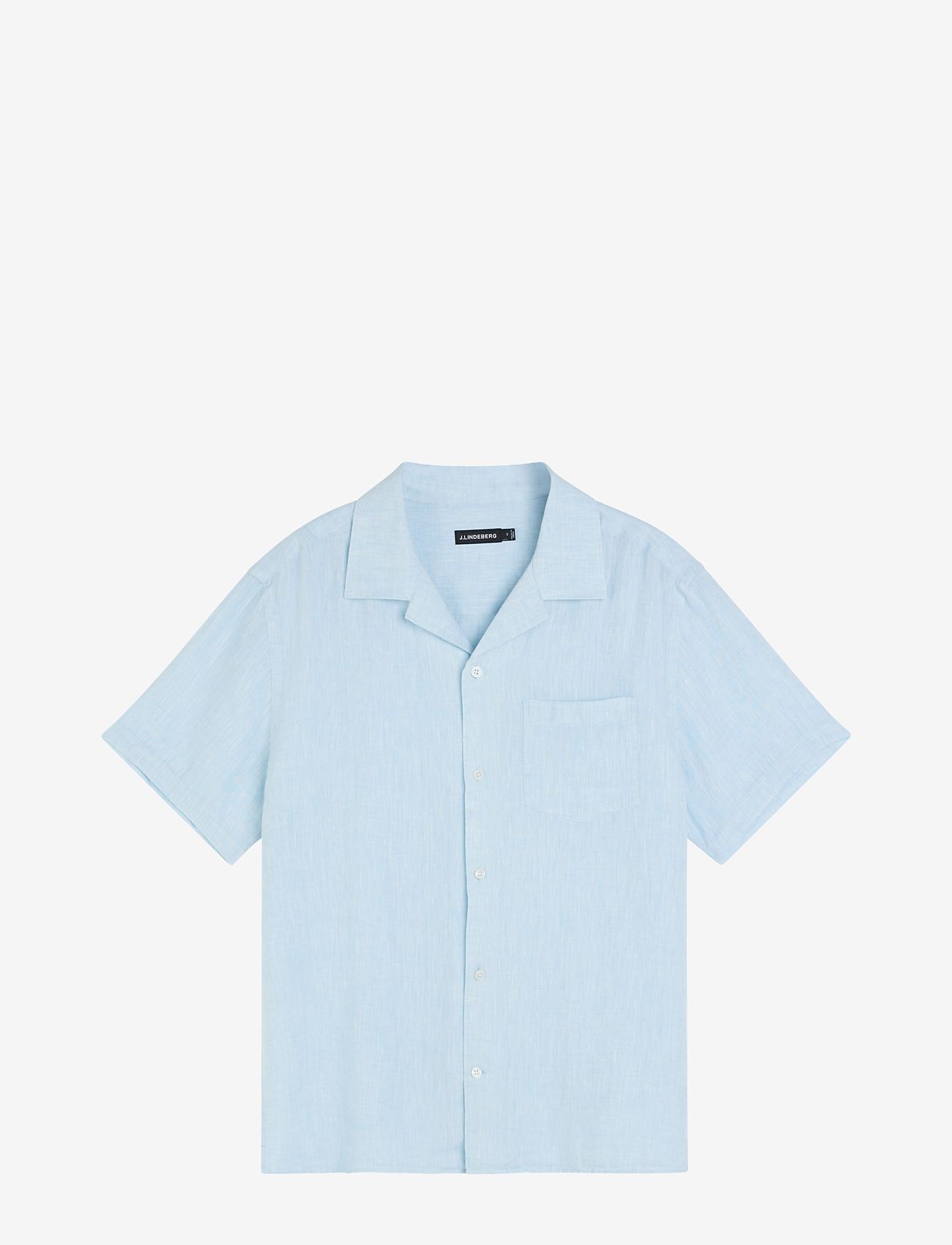 J. Lindeberg - Linen Melange SS Reg Shirt - leinenhemden - dream blue - 0