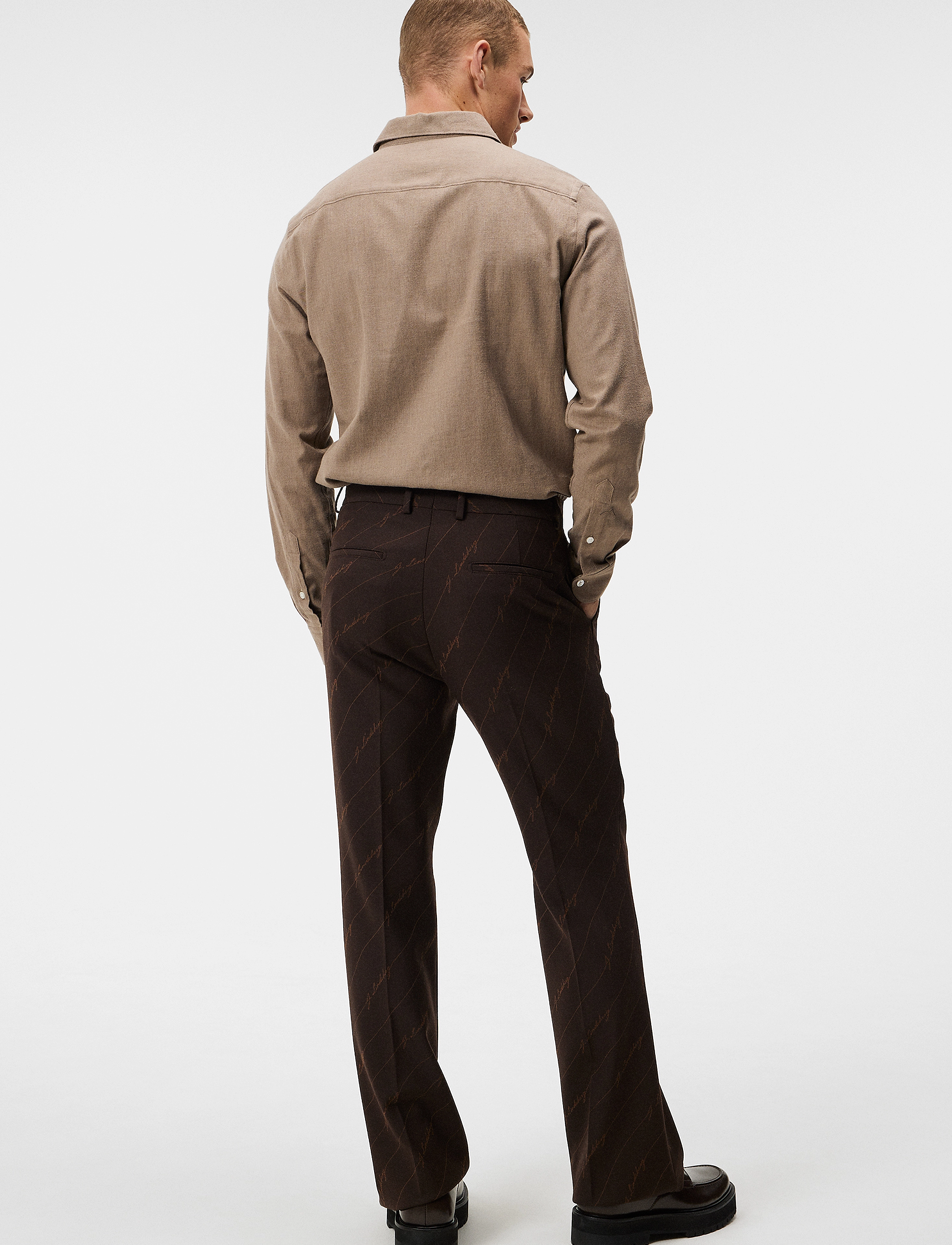 J. Lindeberg - Light Flannel Slim Shirt - butternut - 2