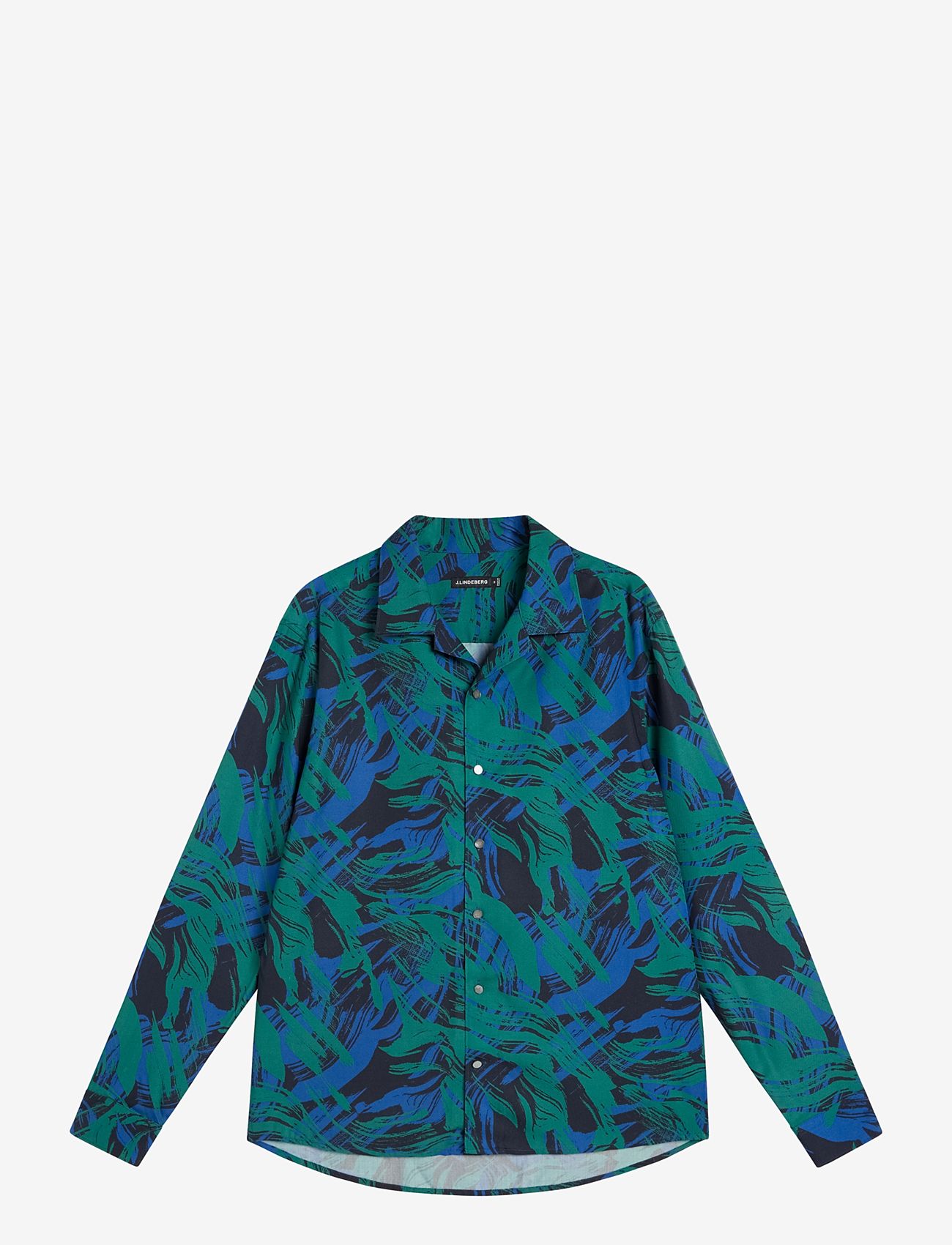 J. Lindeberg - Playa Printed Tencel Shirt - casual skjortor - navy valley - 0