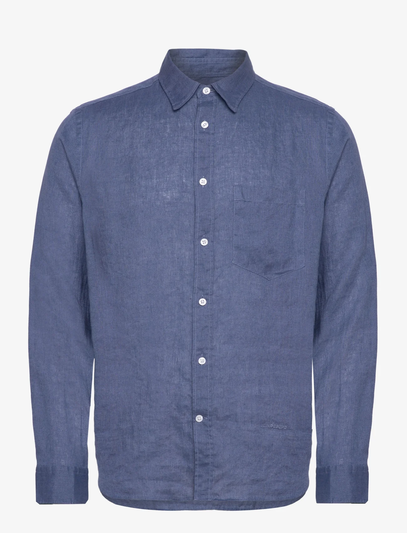 J. Lindeberg - Reg LS Clean Linen Shirt - basic-hemden - bijou blue - 1
