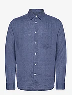 Reg LS Clean Linen Shirt - BIJOU BLUE