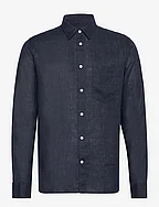 Reg LS Clean Linen Shirt - JL NAVY