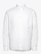 Reg LS Clean Linen Shirt - WHITE