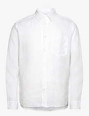 J. Lindeberg - Reg LS Clean Linen Shirt - peruskauluspaidat - white - 1