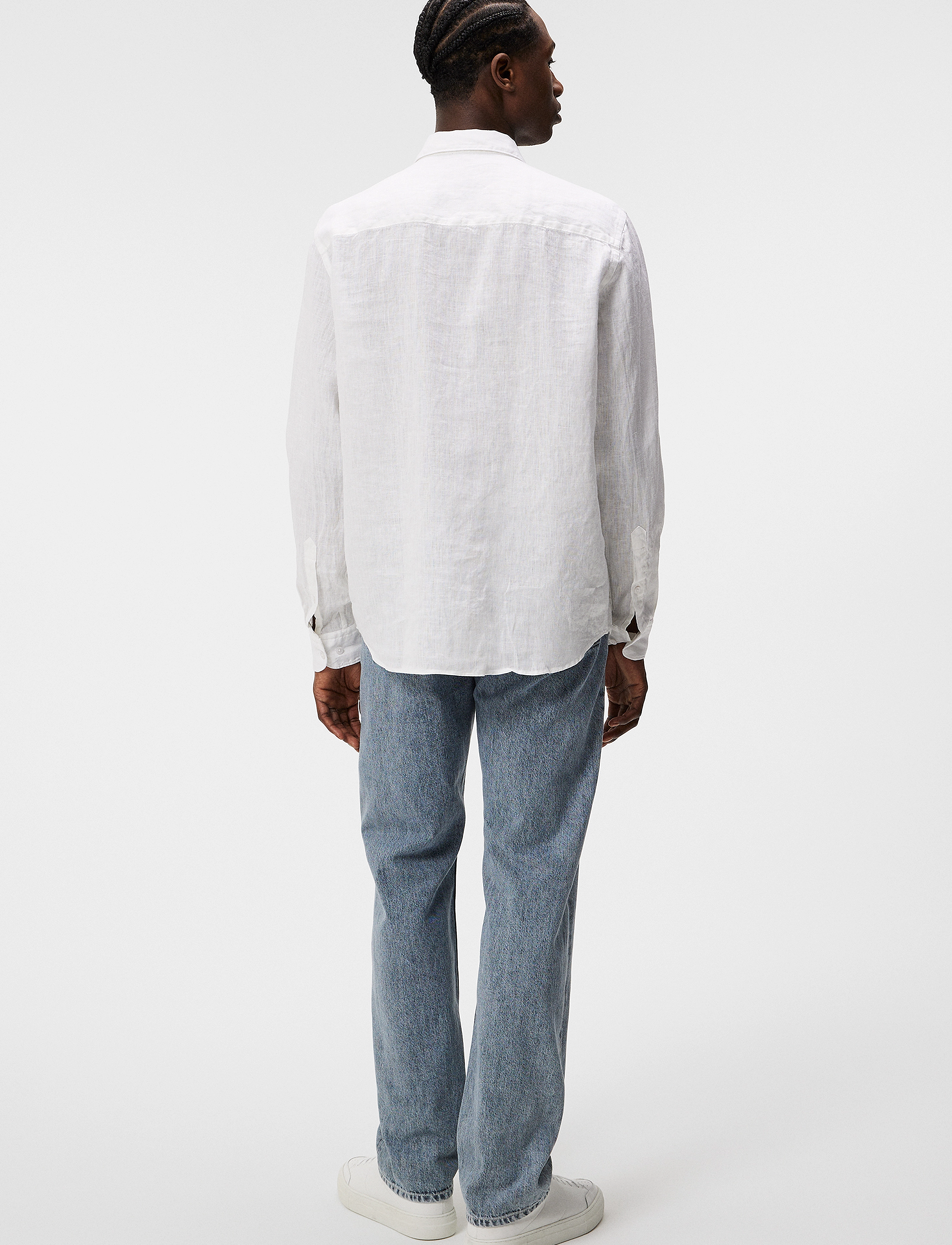 J. Lindeberg - Reg LS Clean Linen Shirt - white - 3