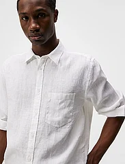 J. Lindeberg - Reg LS Clean Linen Shirt - peruskauluspaidat - white - 5