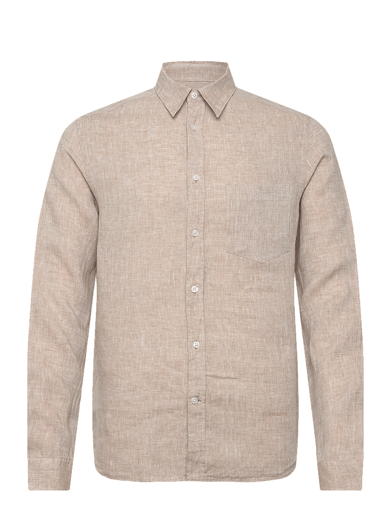 J. Lindeberg - Slim LS Linen Melange Shirt - leinenhemden - batique khaki - 1