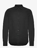 Slim LS Comfort Tencel Shirt - BLACK