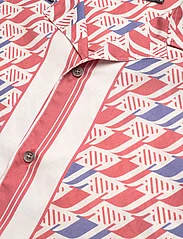 J. Lindeberg - Elio Tencel Moto Print Shirt - basic skjortor - moto monogram border cedar - 8