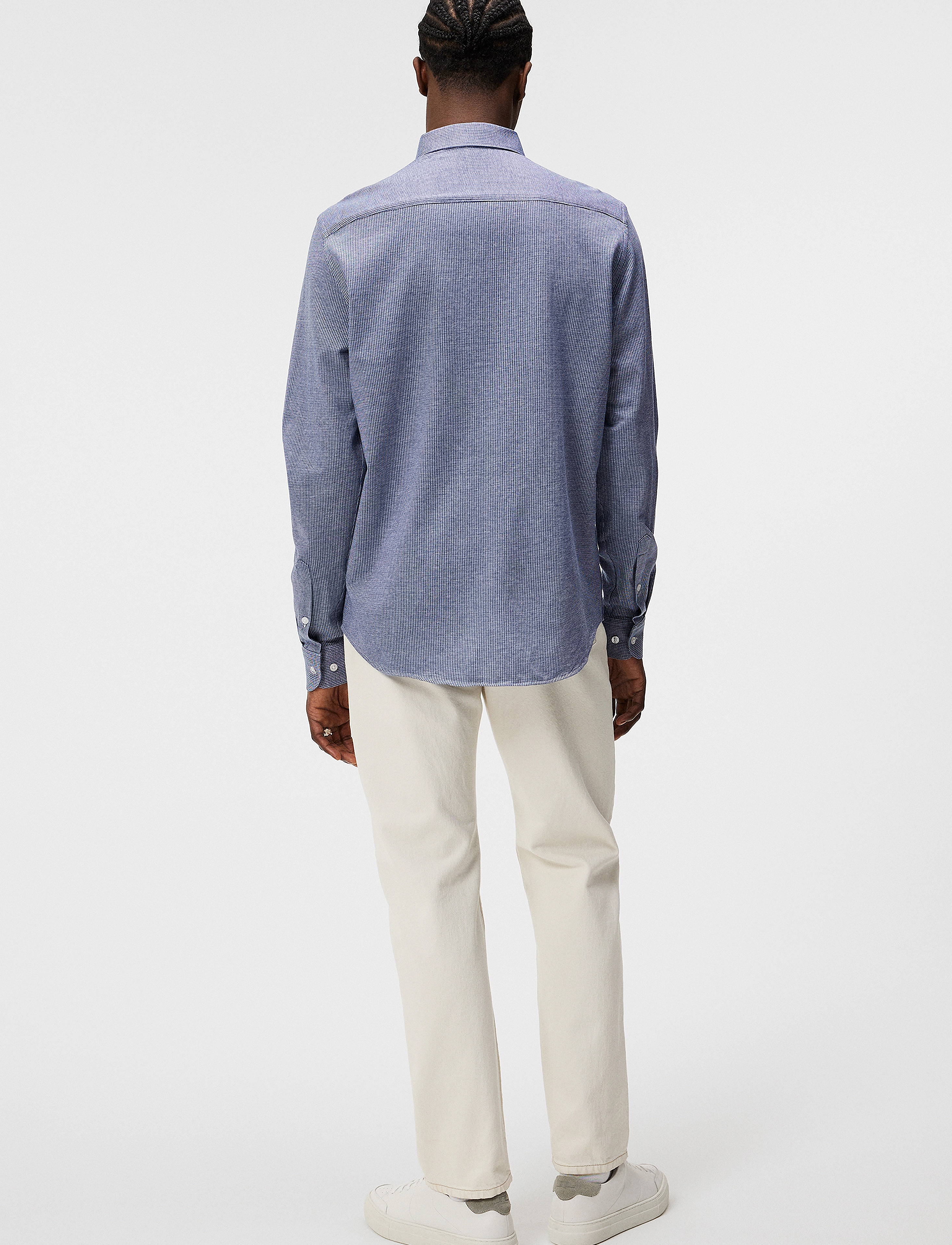 J. Lindeberg - Marlon LS Jersey Slim Shirt - bijou blue - 3