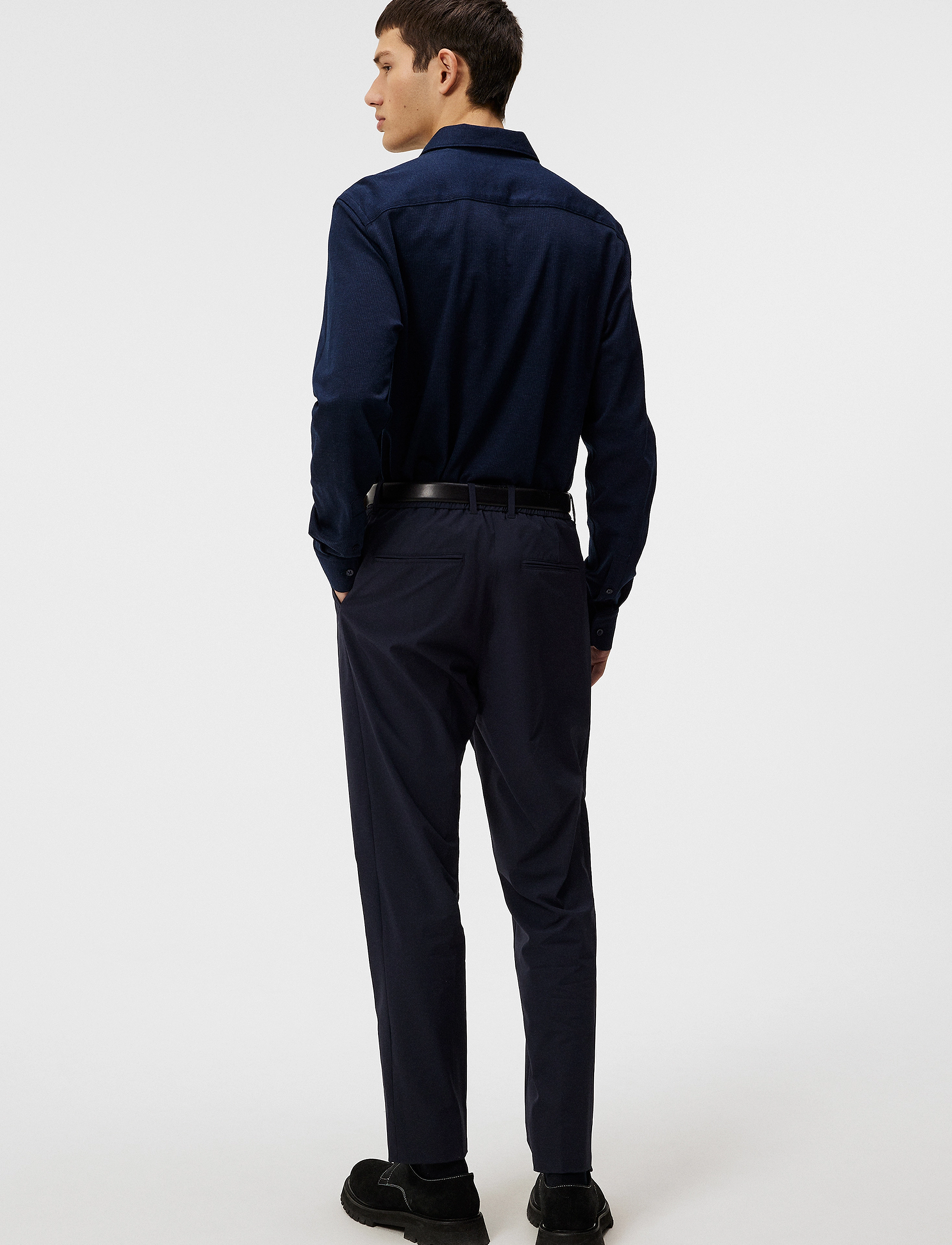 J. Lindeberg - Marlon LS Jersey Slim Shirt - jl navy - 3
